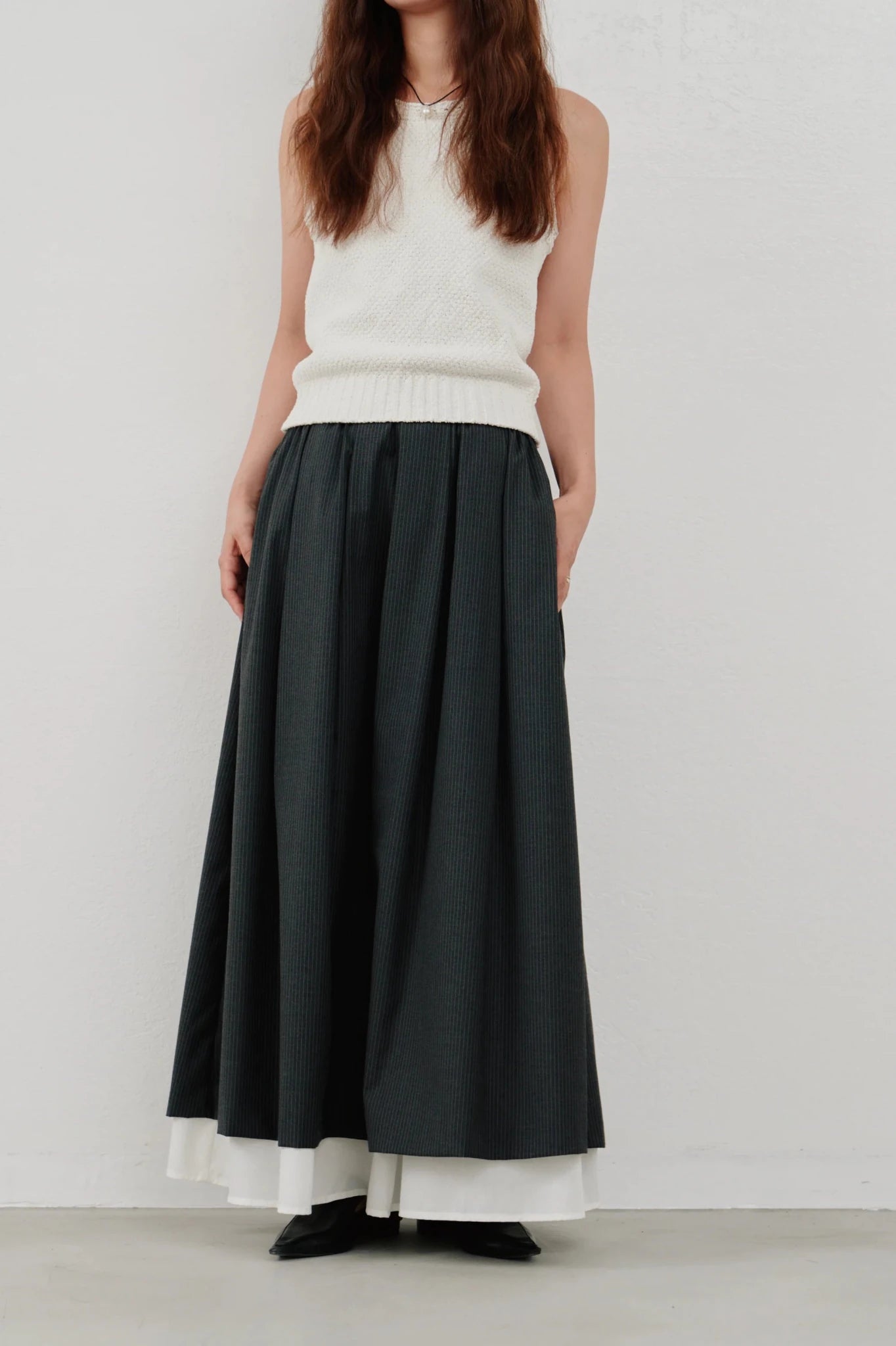 【Hella 2026 SPRING/SUMMER】striped layered skirt - Champdelarose