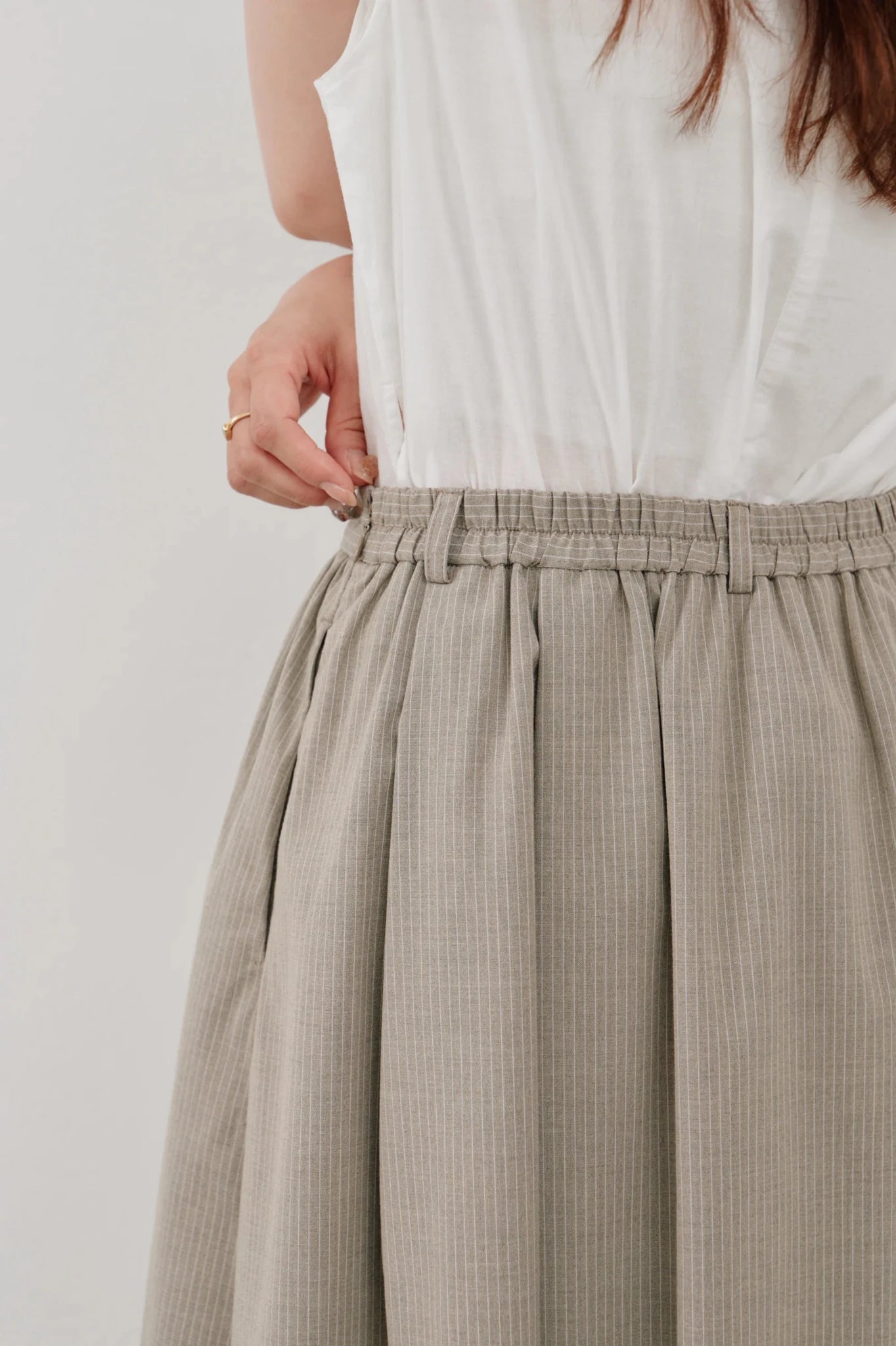 【Hella 2026 SPRING/SUMMER】striped layered skirt - Champdelarose