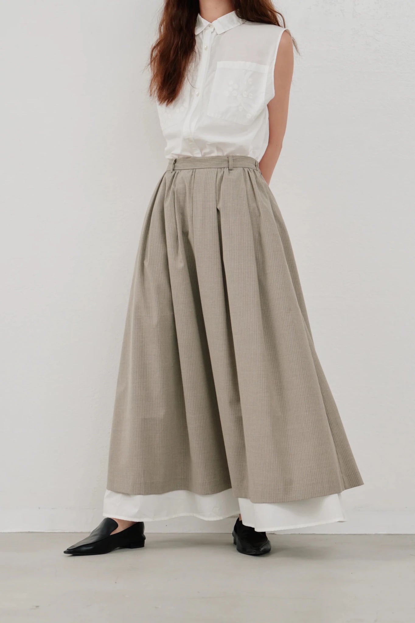【Hella 2026 SPRING/SUMMER】striped layered skirt - Champdelarose
