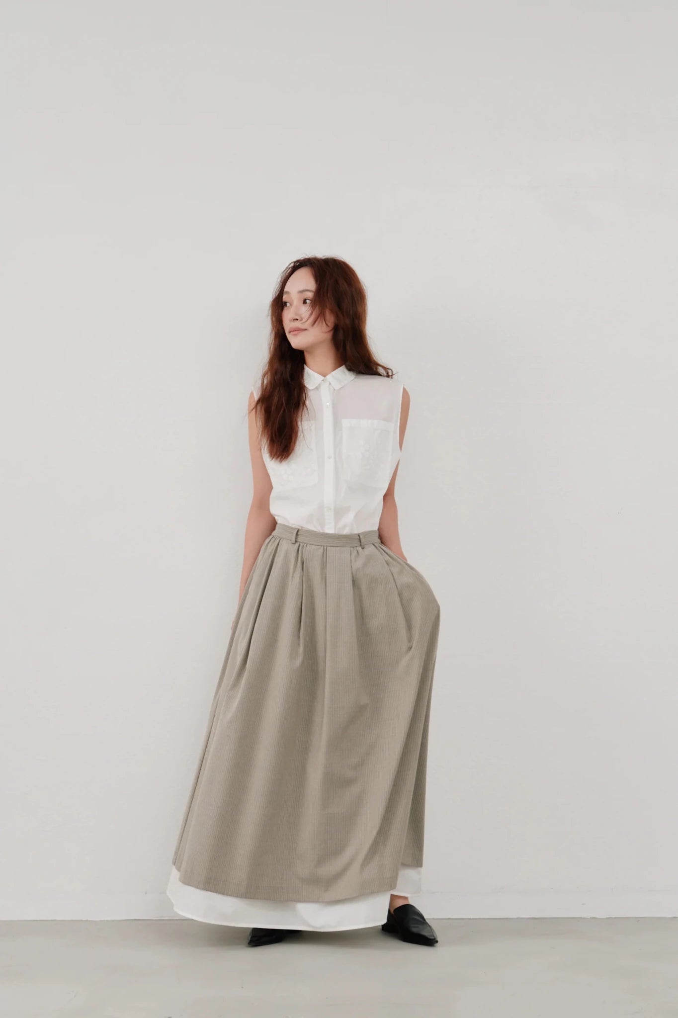【Hella 2026 SPRING/SUMMER】striped layered skirt - Champdelarose