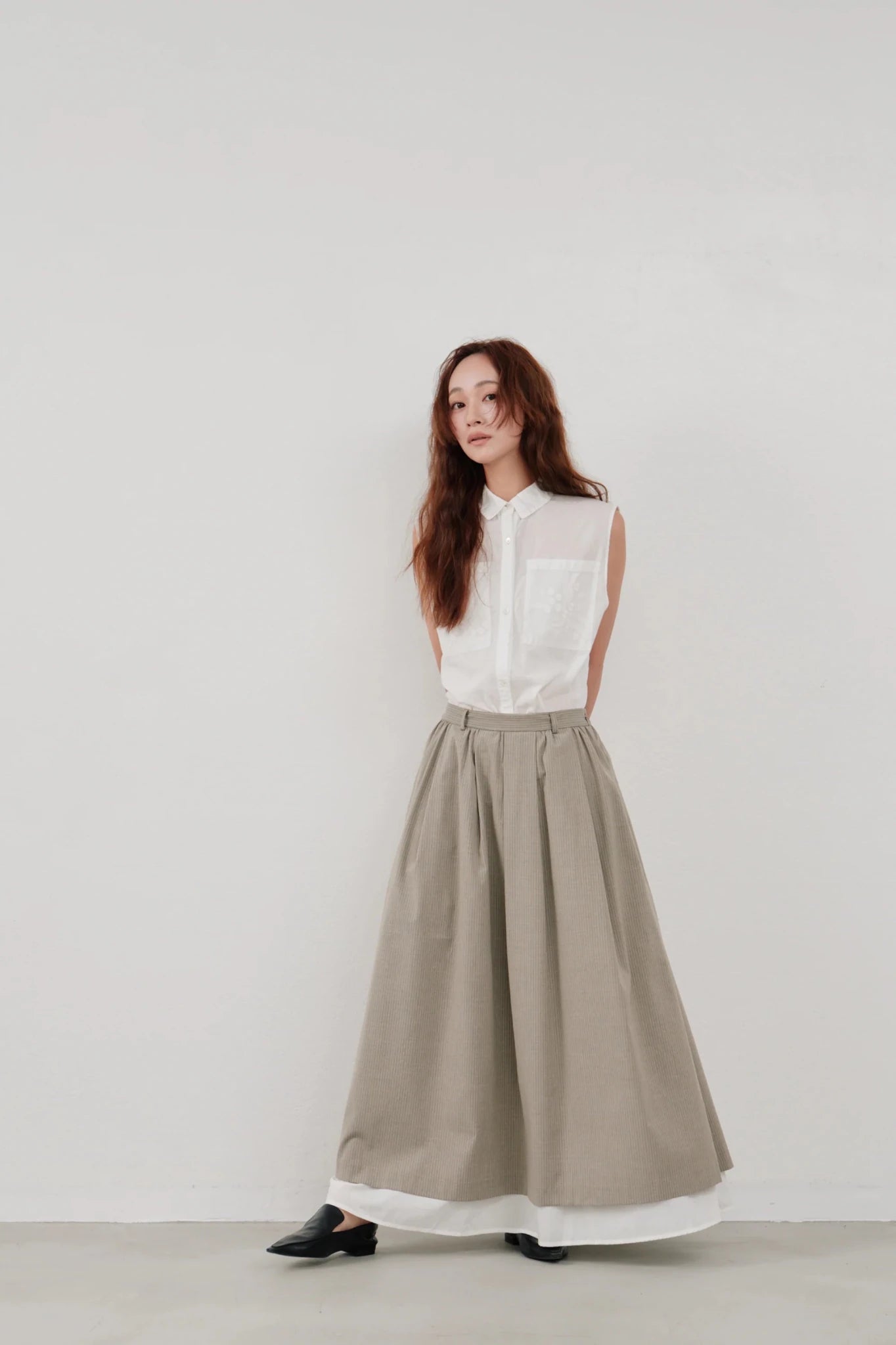 【Hella 2026 SPRING/SUMMER】striped layered skirt - Champdelarose