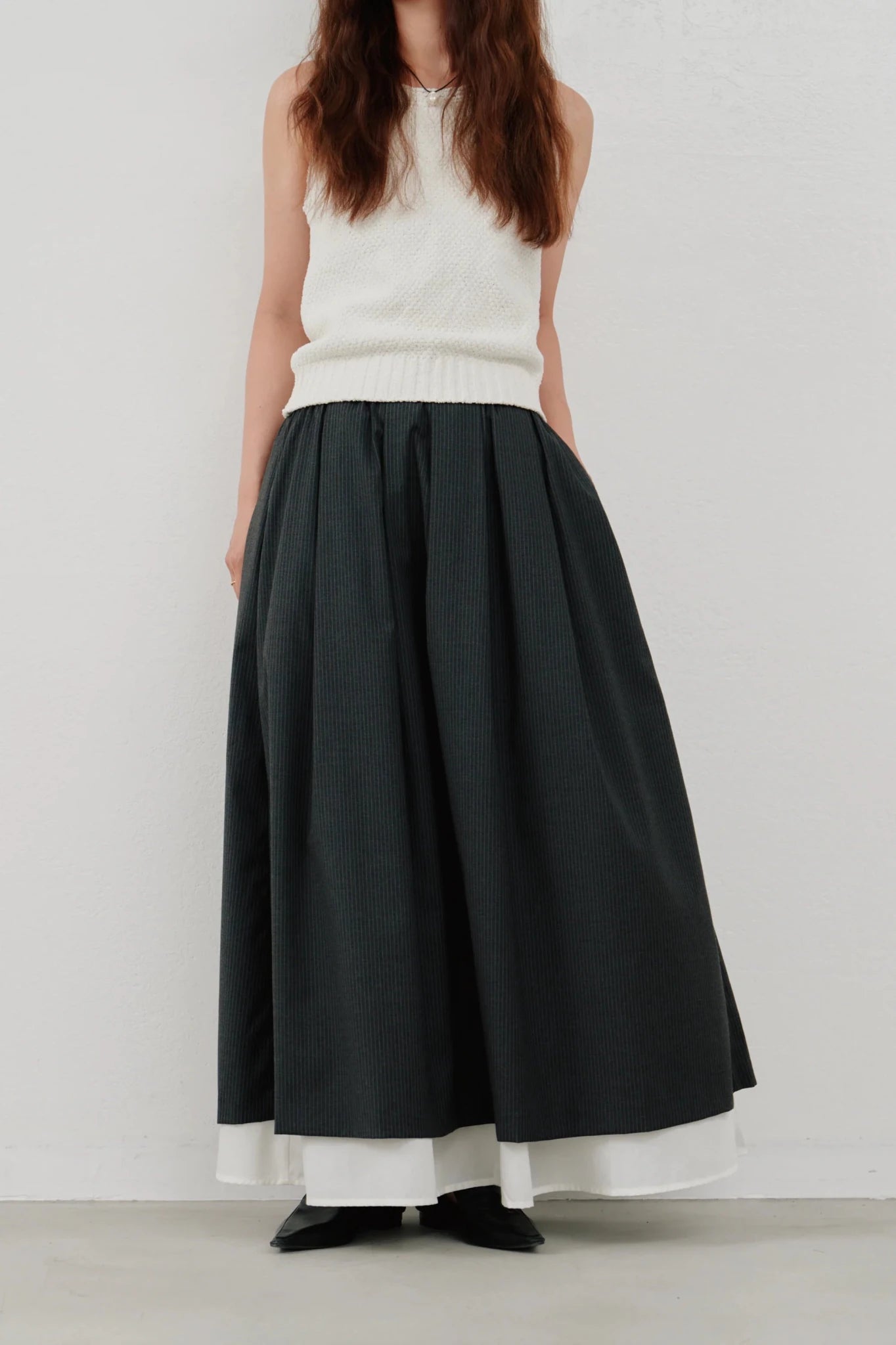 【Hella 2026 SPRING/SUMMER】striped layered skirt - Champdelarose