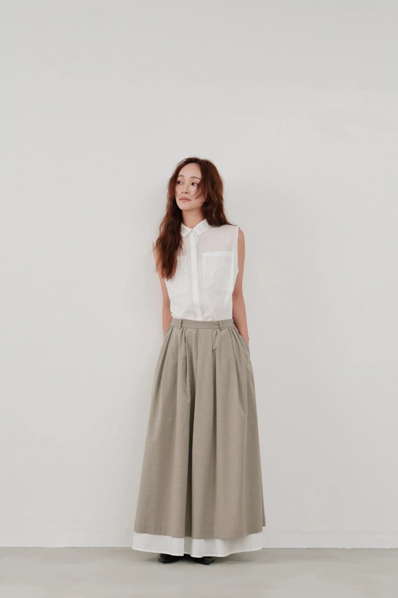 【Hella 2026 SPRING/SUMMER】striped layered skirt - Champdelarose
