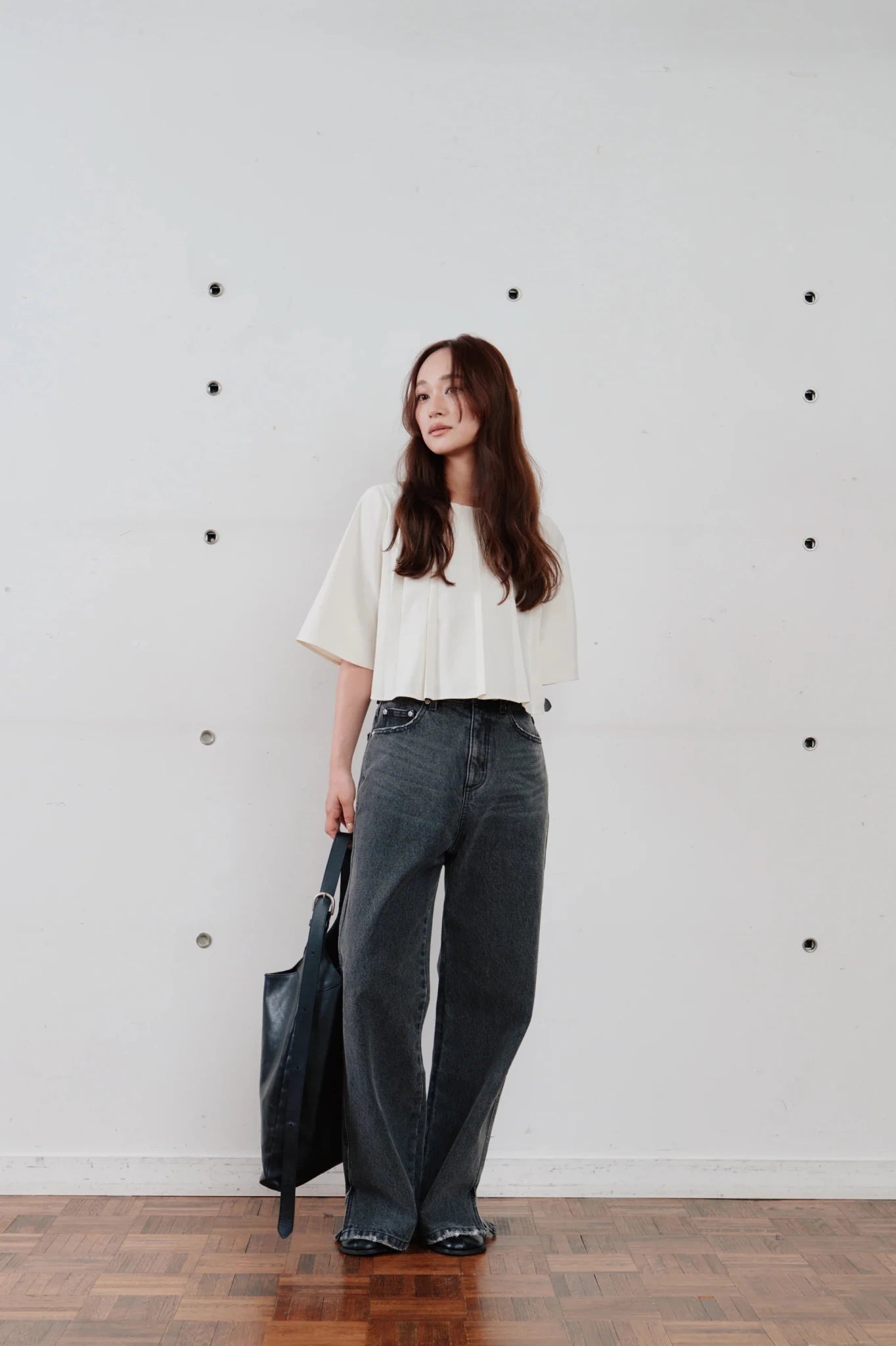 【Hella 2026 SPRING/SUMMER】unbrella pleats cropped top - Champdelarose