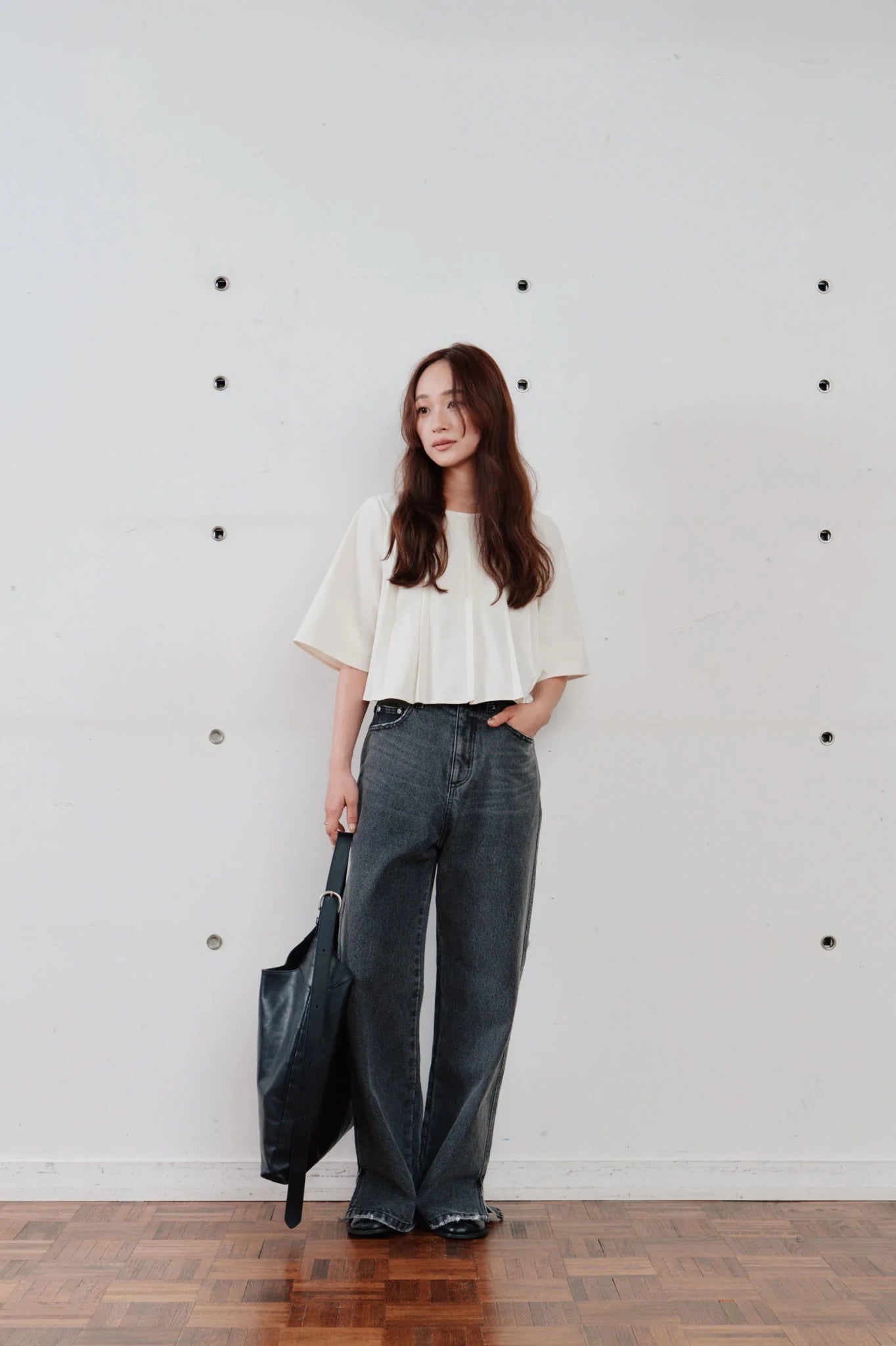【Hella 2026 SPRING/SUMMER】unbrella pleats cropped top - Champdelarose