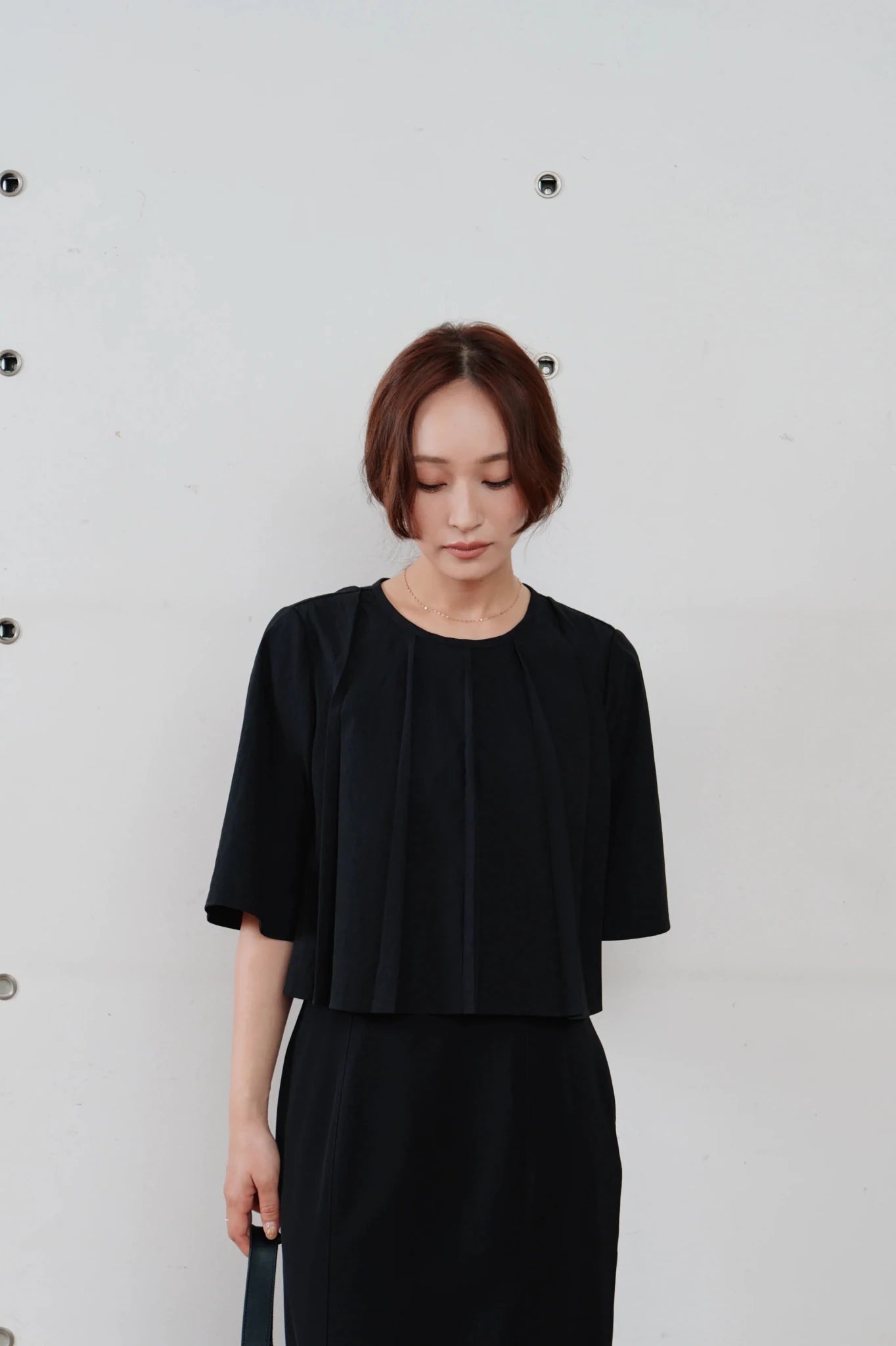 【Hella 2026 SPRING/SUMMER】unbrella pleats cropped top - Champdelarose