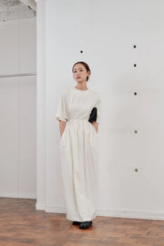 【Hella 2026 SPRING/SUMMER】waist side slit cocoon dress - Champdelarose