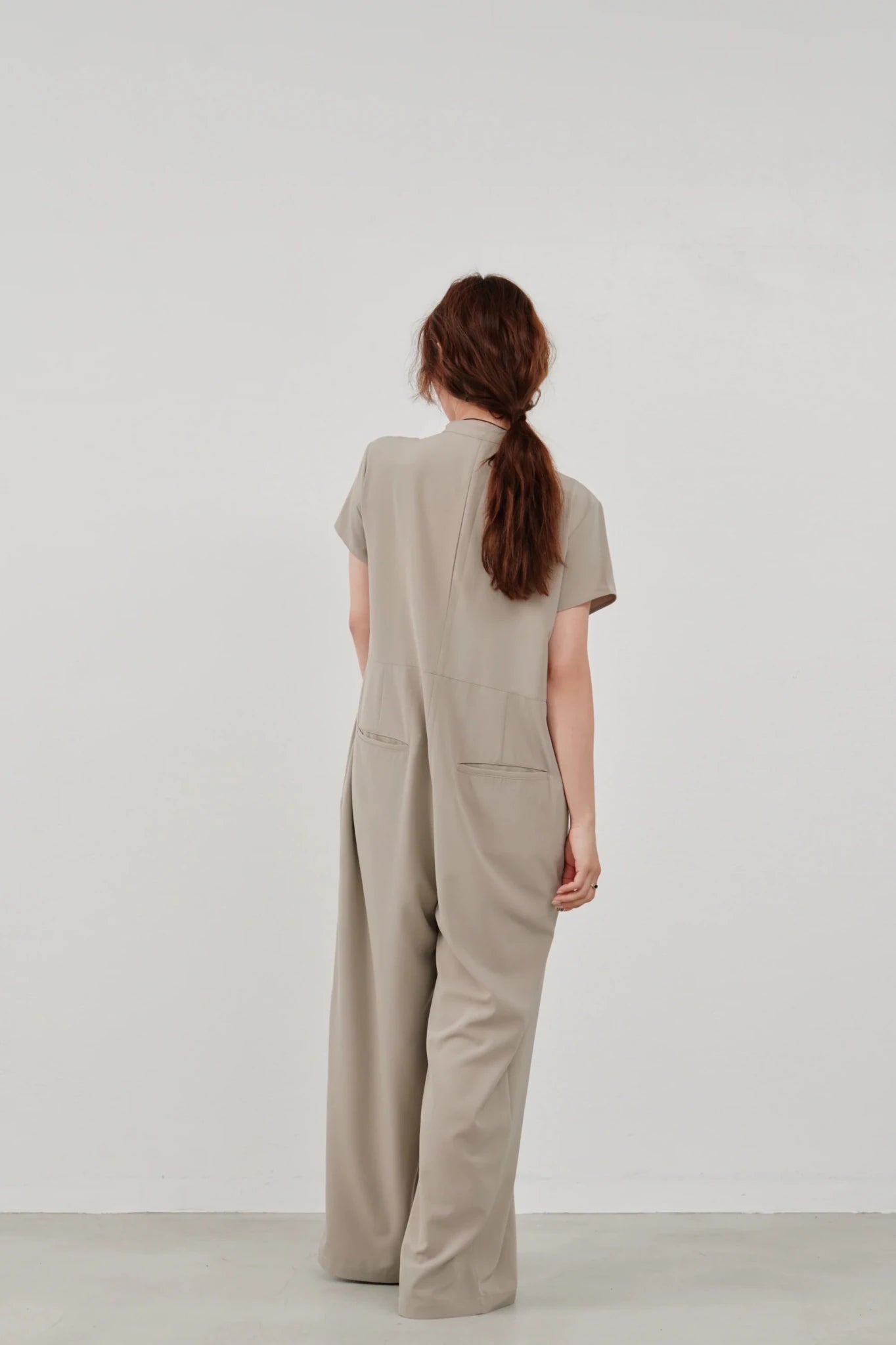 【Hella 2026 SPRING/SUMMER】wide tuck jumpsuit - Champdelarose