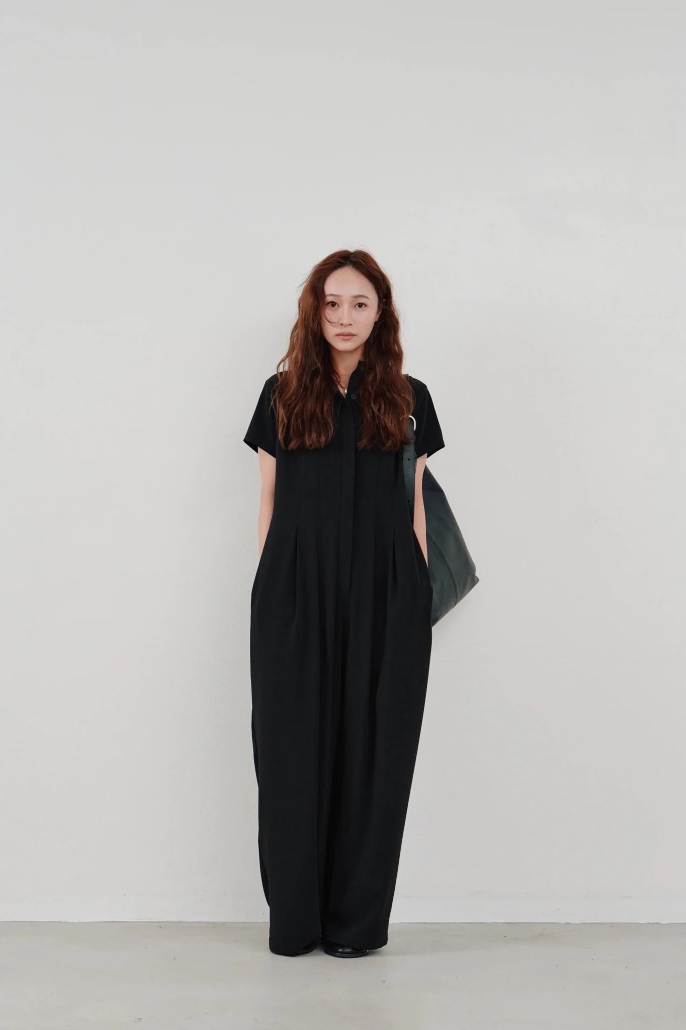 【Hella 2026 SPRING/SUMMER】wide tuck jumpsuit - Champdelarose