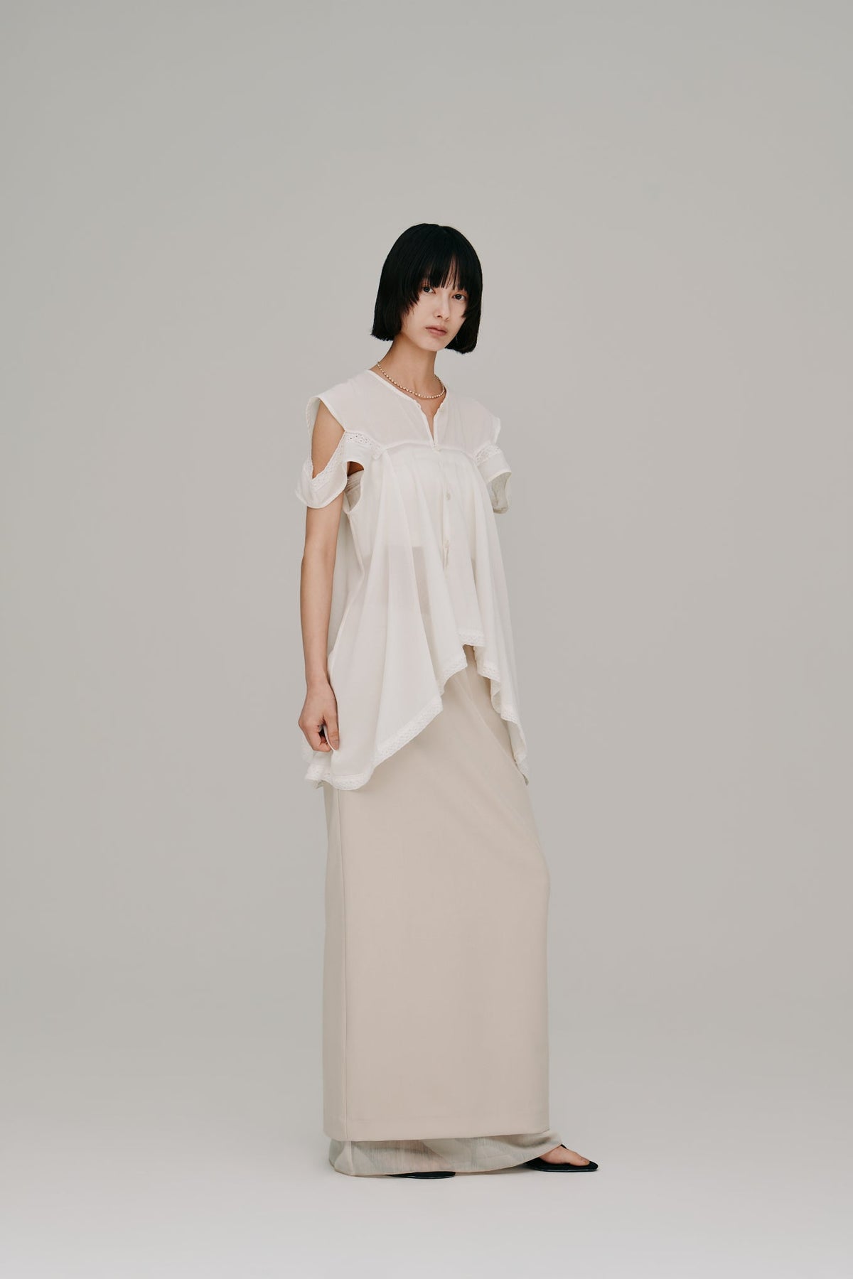 【Hella 2027 SS】cold shoulder lace top - 5月下旬頃発送 - Champdelarose
