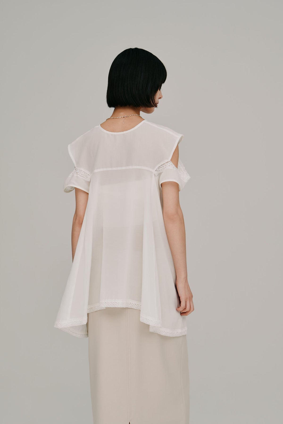 【Hella 2027 SS】cold shoulder lace top - 5月下旬頃発送 - Champdelarose