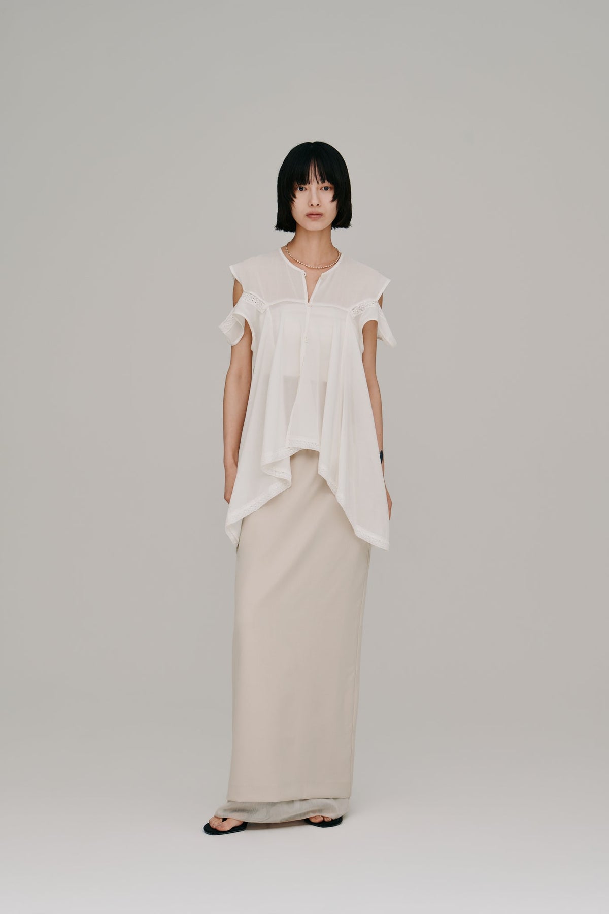 【Hella 2027 SS】cold shoulder lace top - 5月下旬頃発送 - Champdelarose