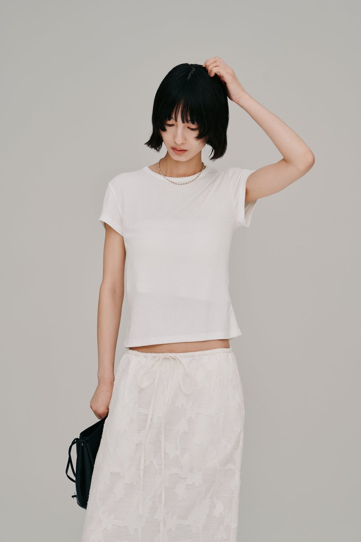 【Hella 2027 SS】compact rib tee - 4月下旬頃発送 - Champdelarose