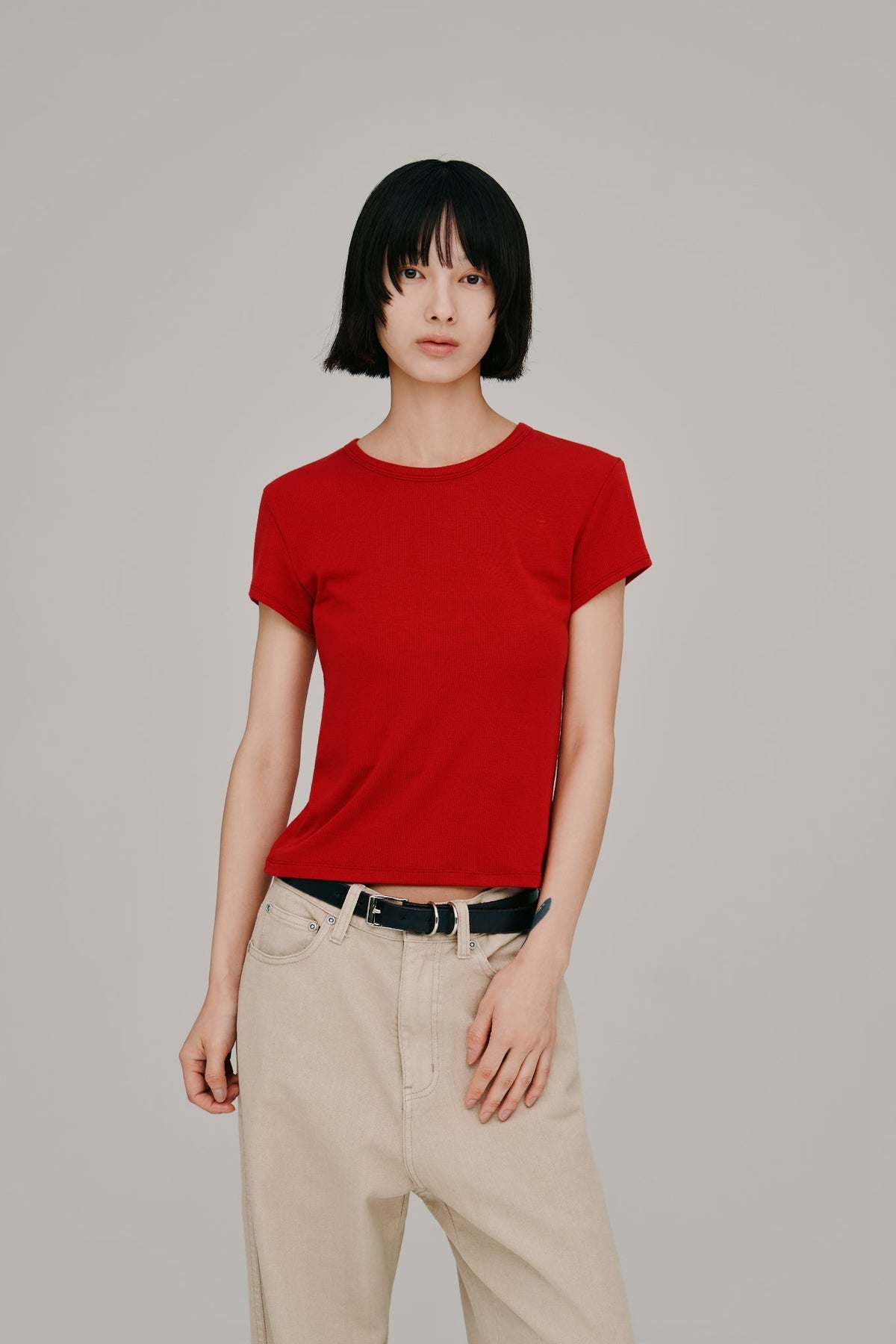 【Hella 2027 SS】compact rib tee - 4月下旬頃発送 - Champdelarose