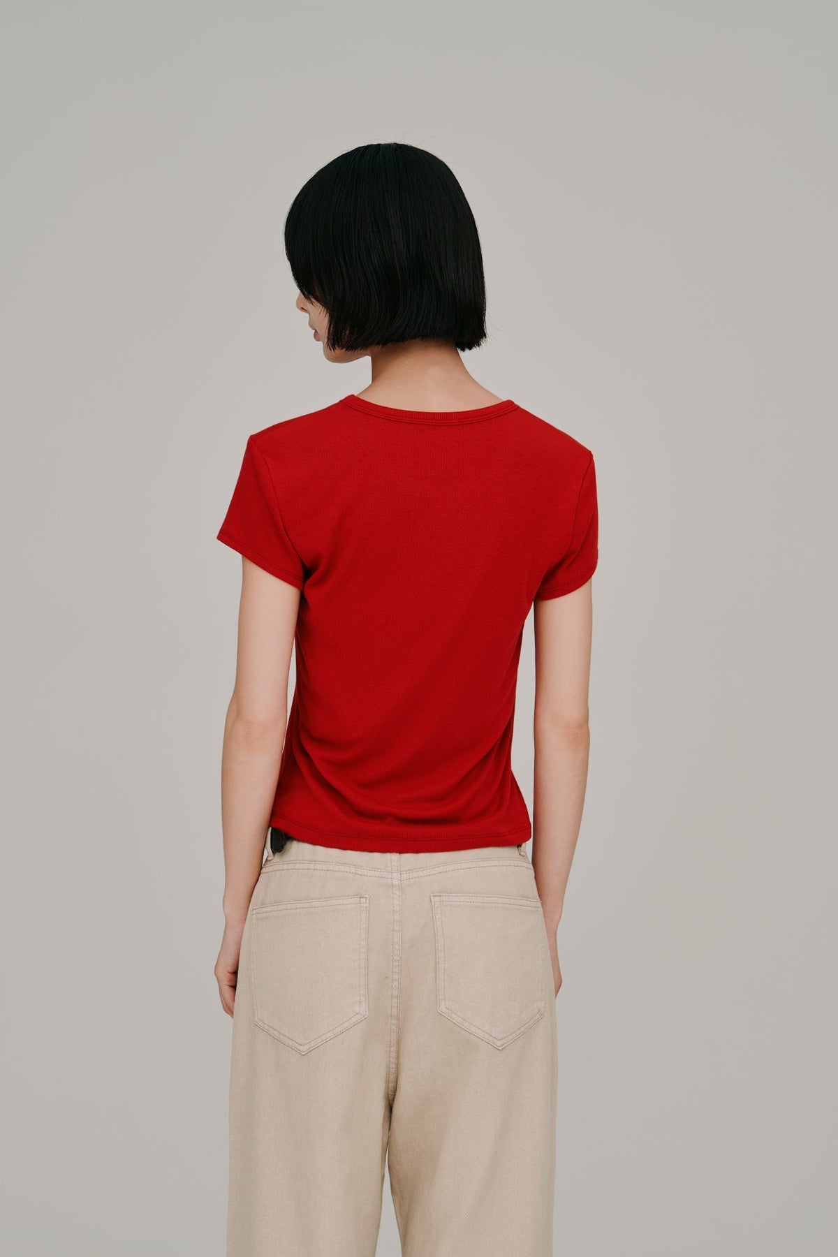 【Hella 2027 SS】compact rib tee - 4月下旬頃発送 - Champdelarose