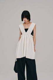 【Hella 2027 SS】deep Vneck gather top - 6月下旬頃発送 - Champdelarose
