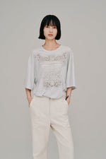 【Hella 2027 SS】embroidery over tee - 5月下旬頃発送 - Champdelarose