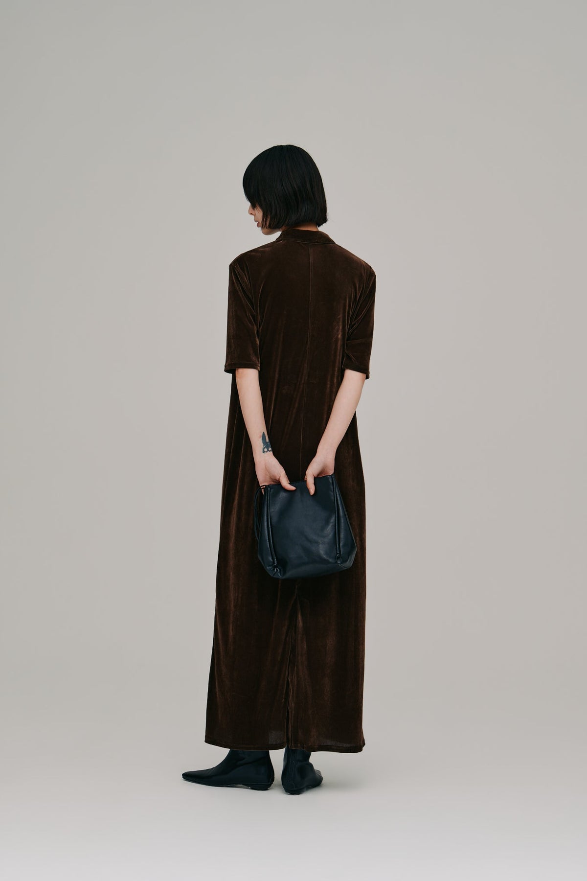 【Hella 2027 SS】flocked tulle keyhole dress - 3月下旬頃発送 - Champdelarose