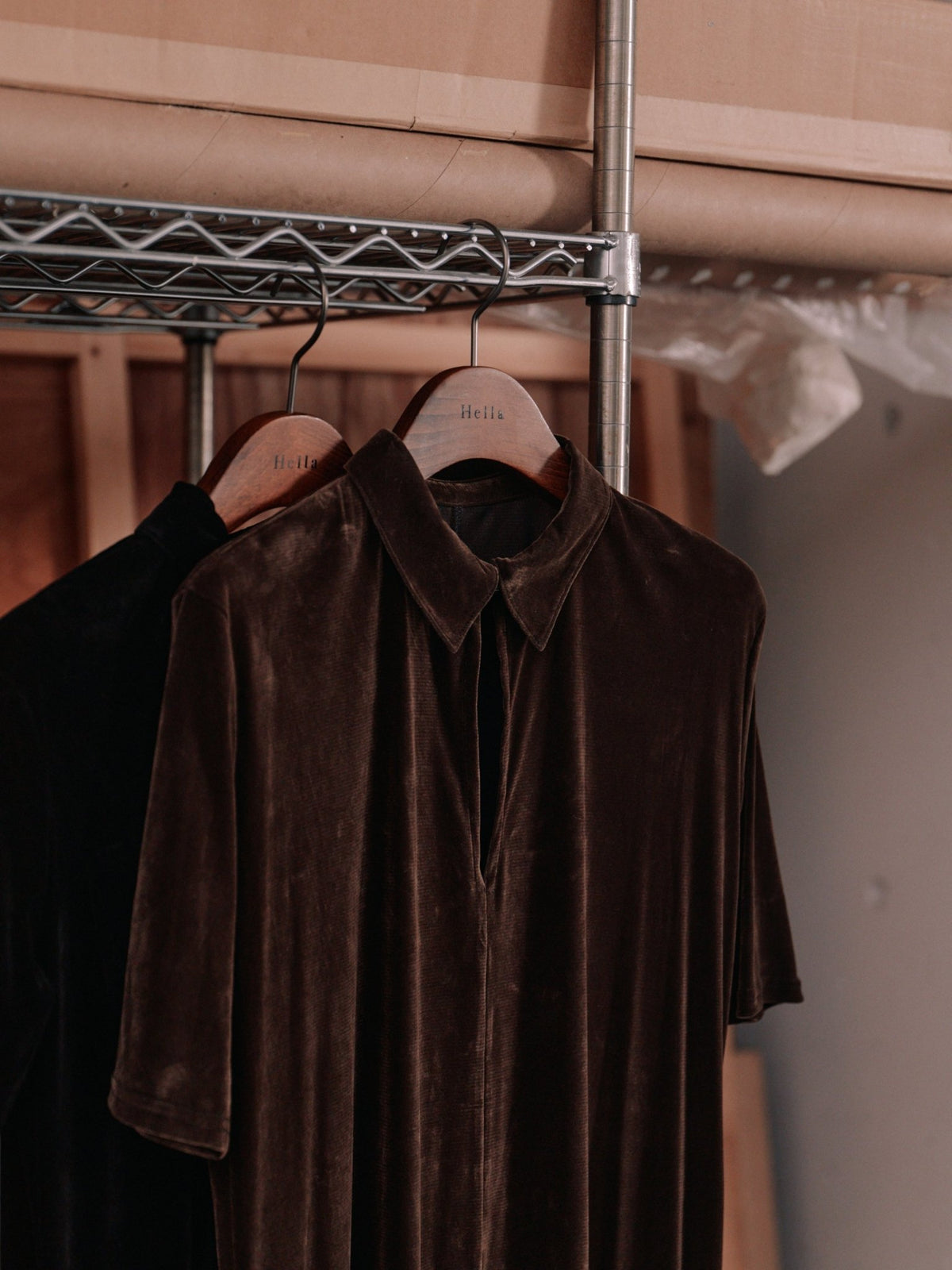 【Hella 2027 SS】flocked tulle keyhole dress - 3月下旬頃発送 - Champdelarose