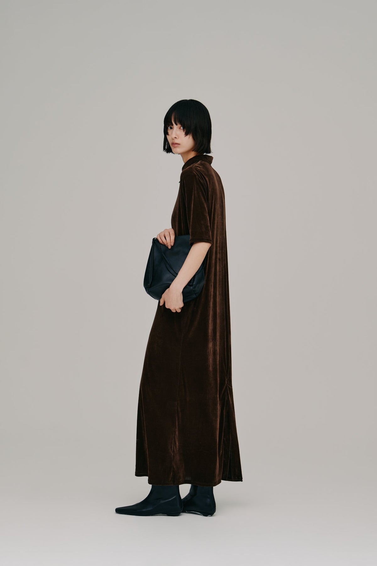 【Hella 2027 SS】flocked tulle keyhole dress - 3月下旬頃発送 - Champdelarose