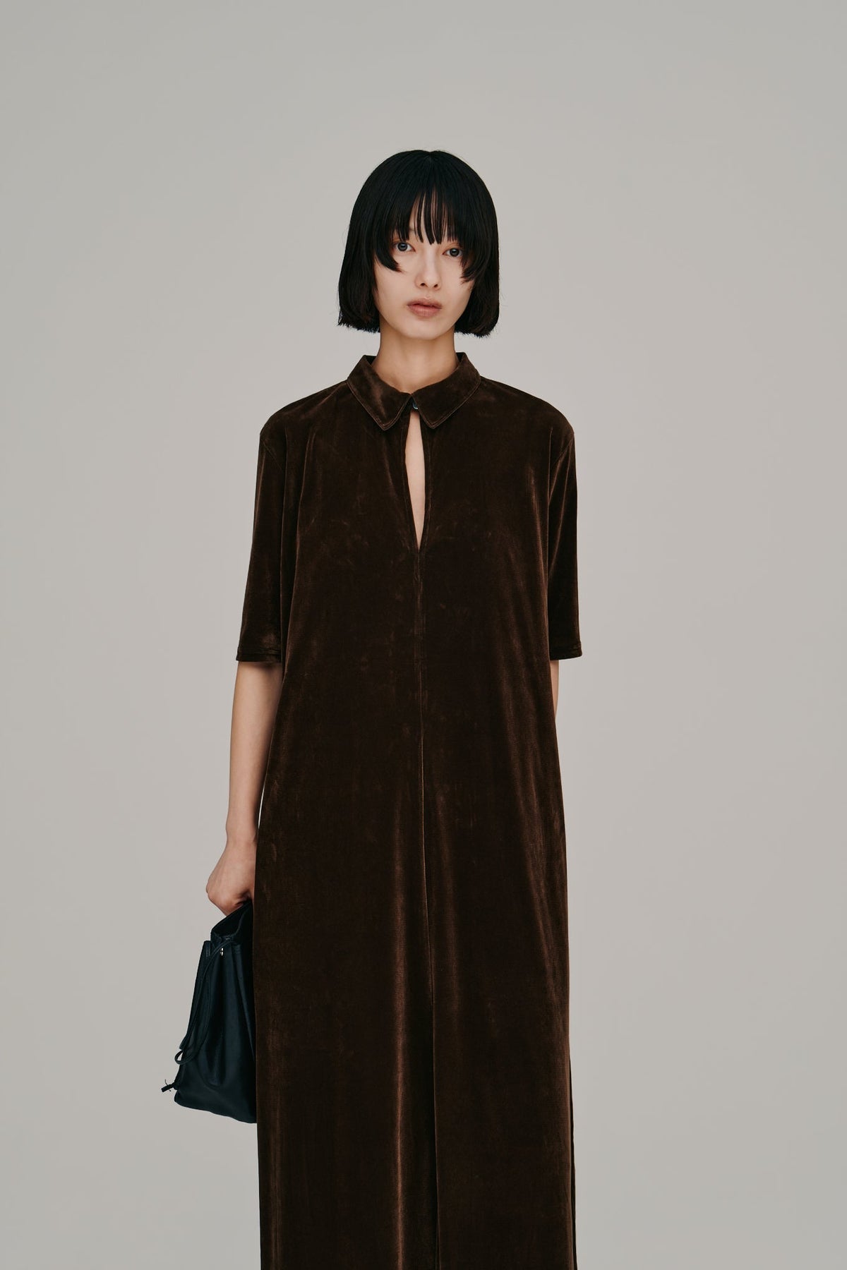 【Hella 2027 SS】flocked tulle keyhole dress - 3月下旬頃発送 - Champdelarose
