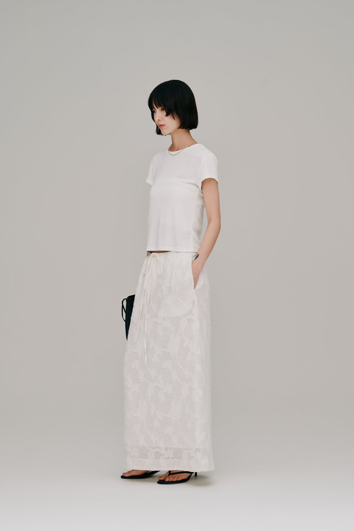 【Hella 2027 SS】flower jacquard skirt - 5月下旬頃発送 - Champdelarose