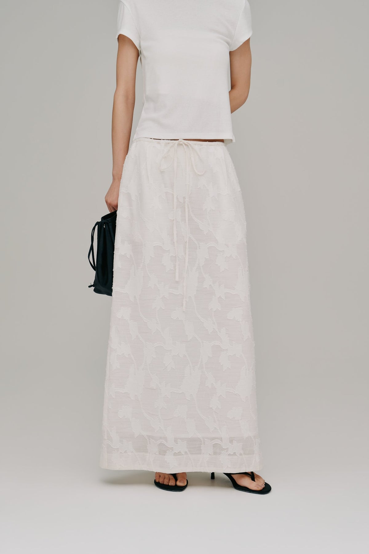 【Hella 2027 SS】flower jacquard skirt - 5月下旬頃発送 - Champdelarose
