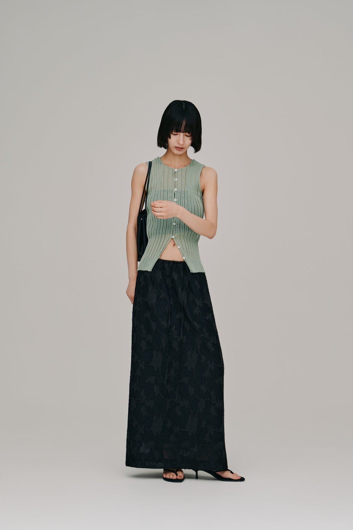 【Hella 2027 SS】flower jacquard skirt - 5月下旬頃発送 - Champdelarose