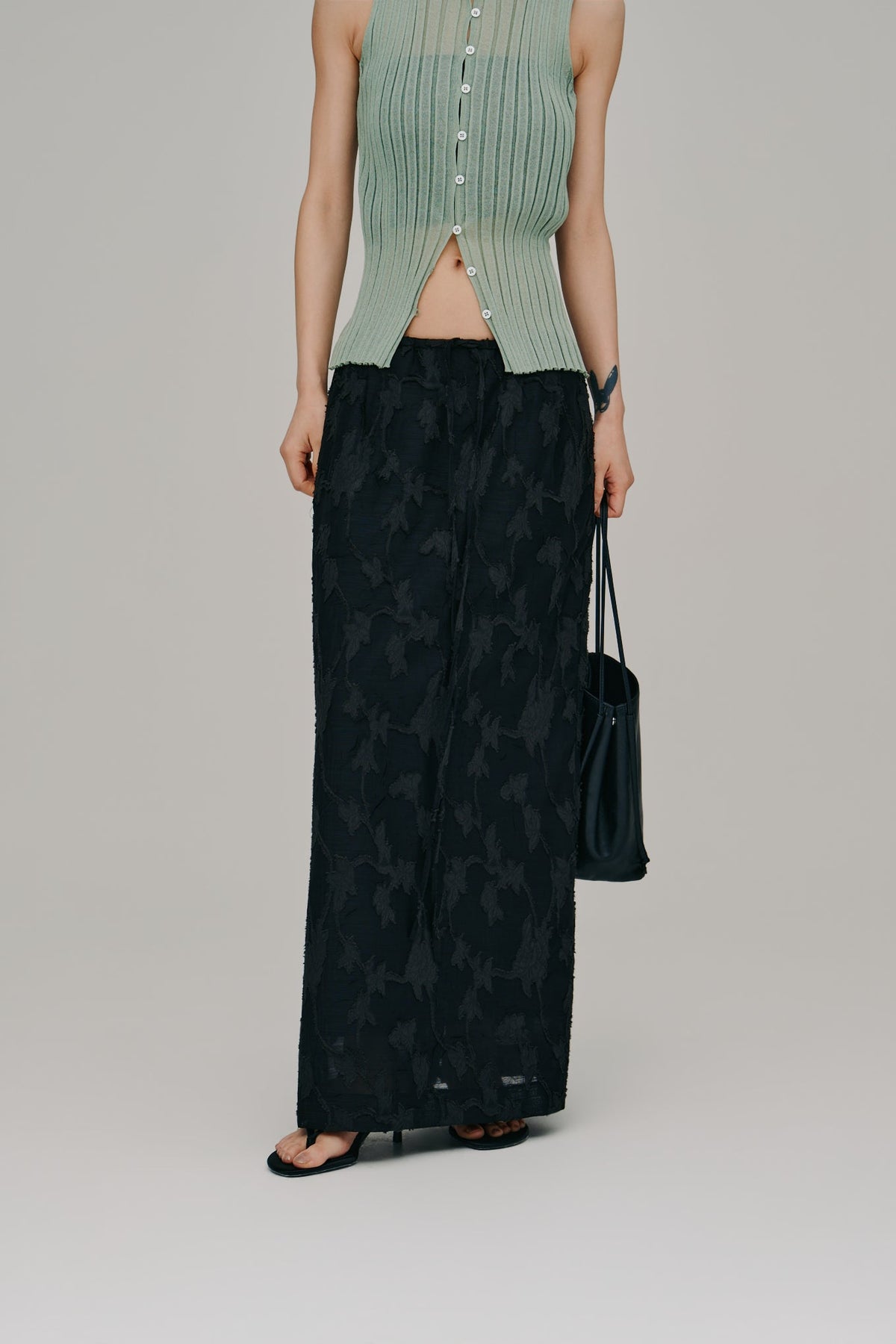 【Hella 2027 SS】flower jacquard skirt - 5月下旬頃発送 - Champdelarose