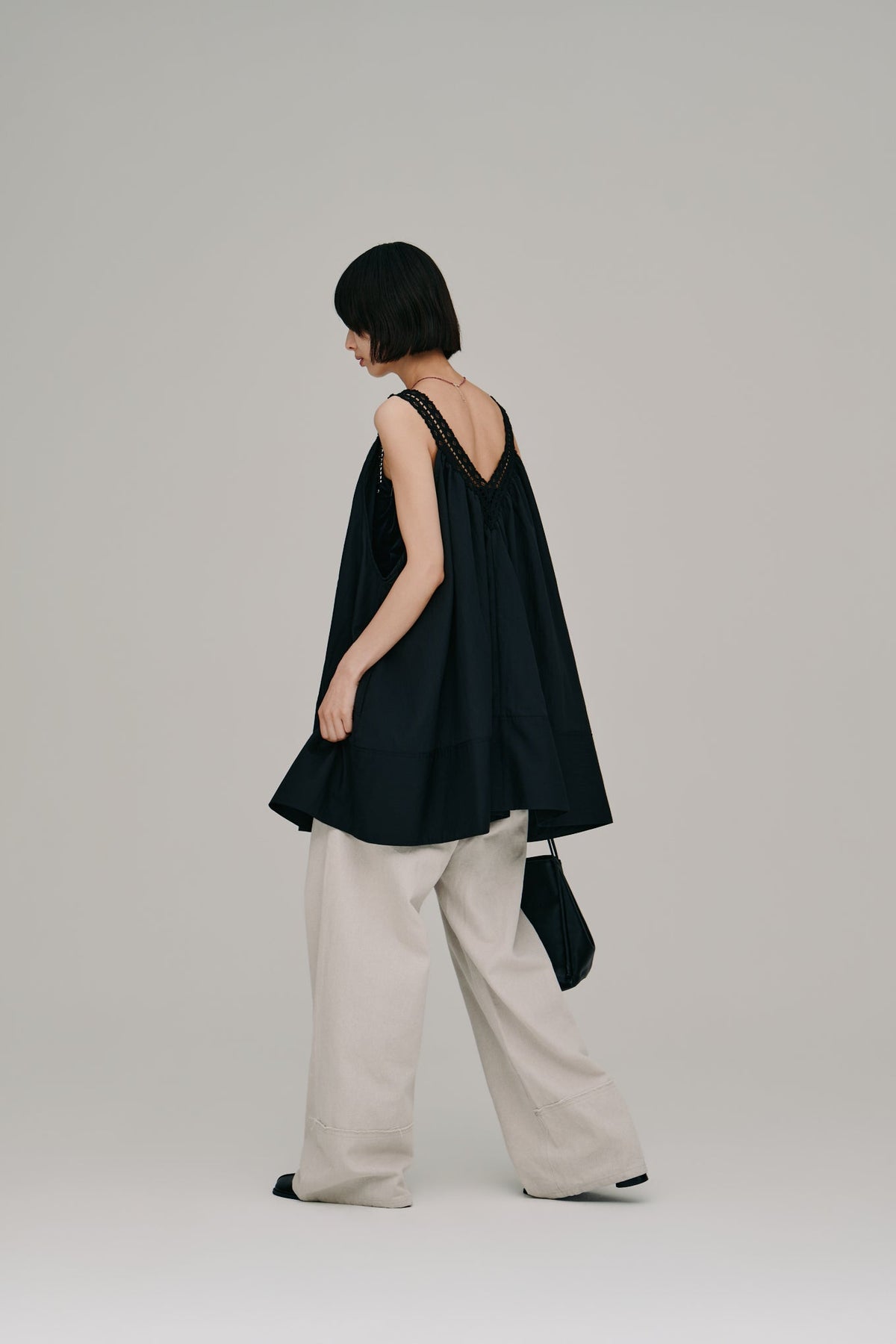 【Hella 2027 SS】lace trim gather tunic - 3月下旬頃発送 - Champdelarose
