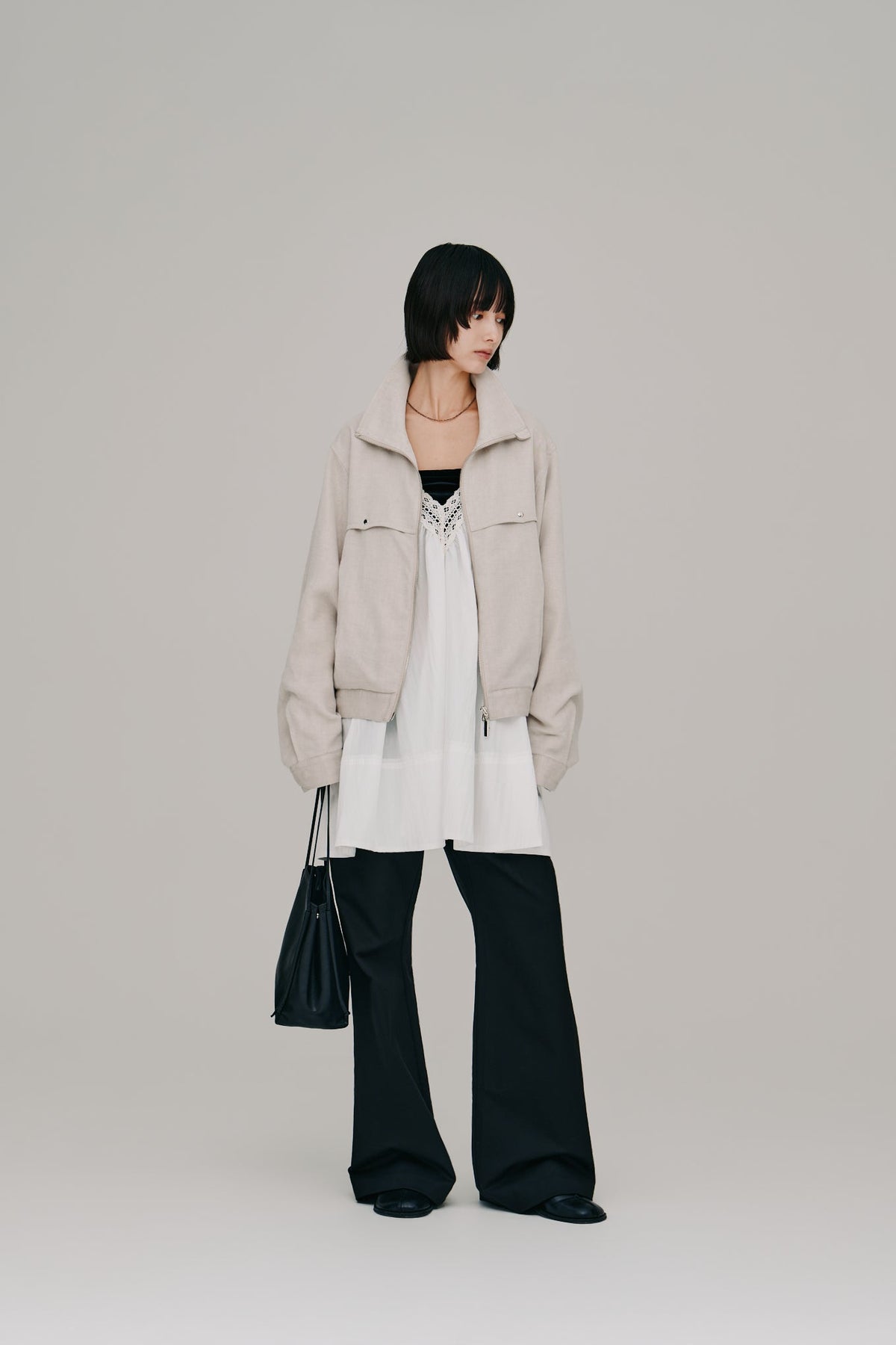 【Hella 2027 SS】lace trim gather tunic - 3月下旬頃発送 - Champdelarose