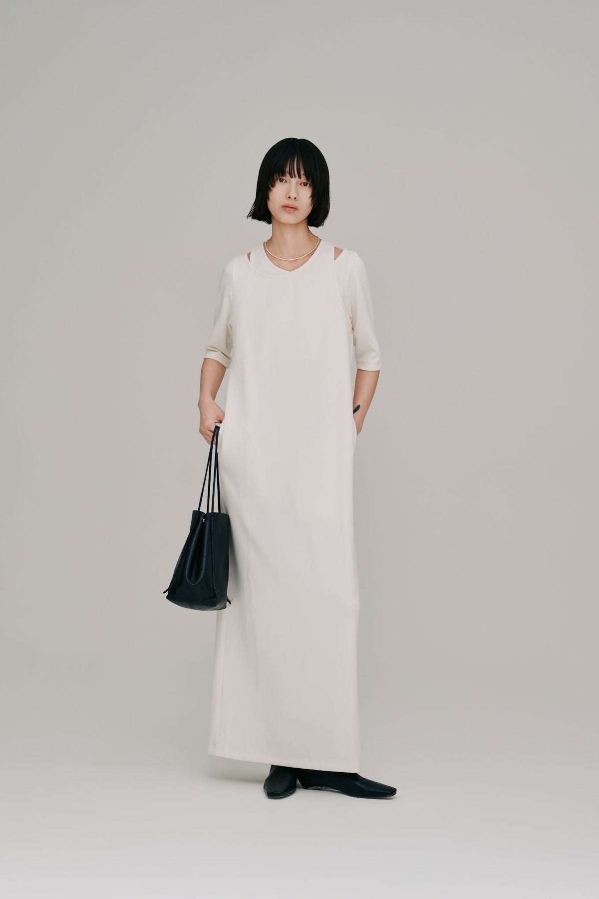 【Hella 2027 SS】layered half sleeve dress - 4月下旬頃発送 - Champdelarose
