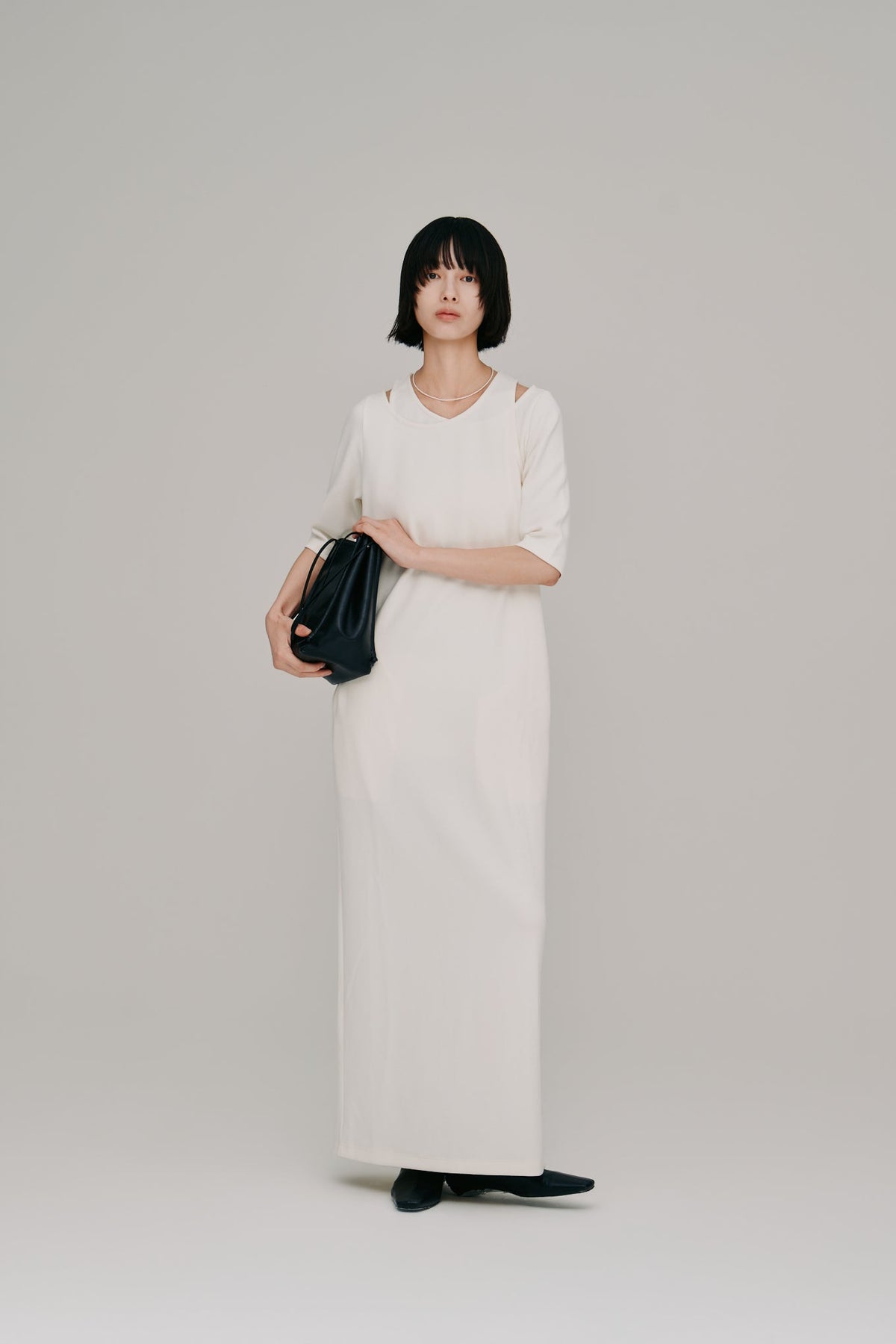 【Hella 2027 SS】layered half sleeve dress - 4月下旬頃発送 - Champdelarose