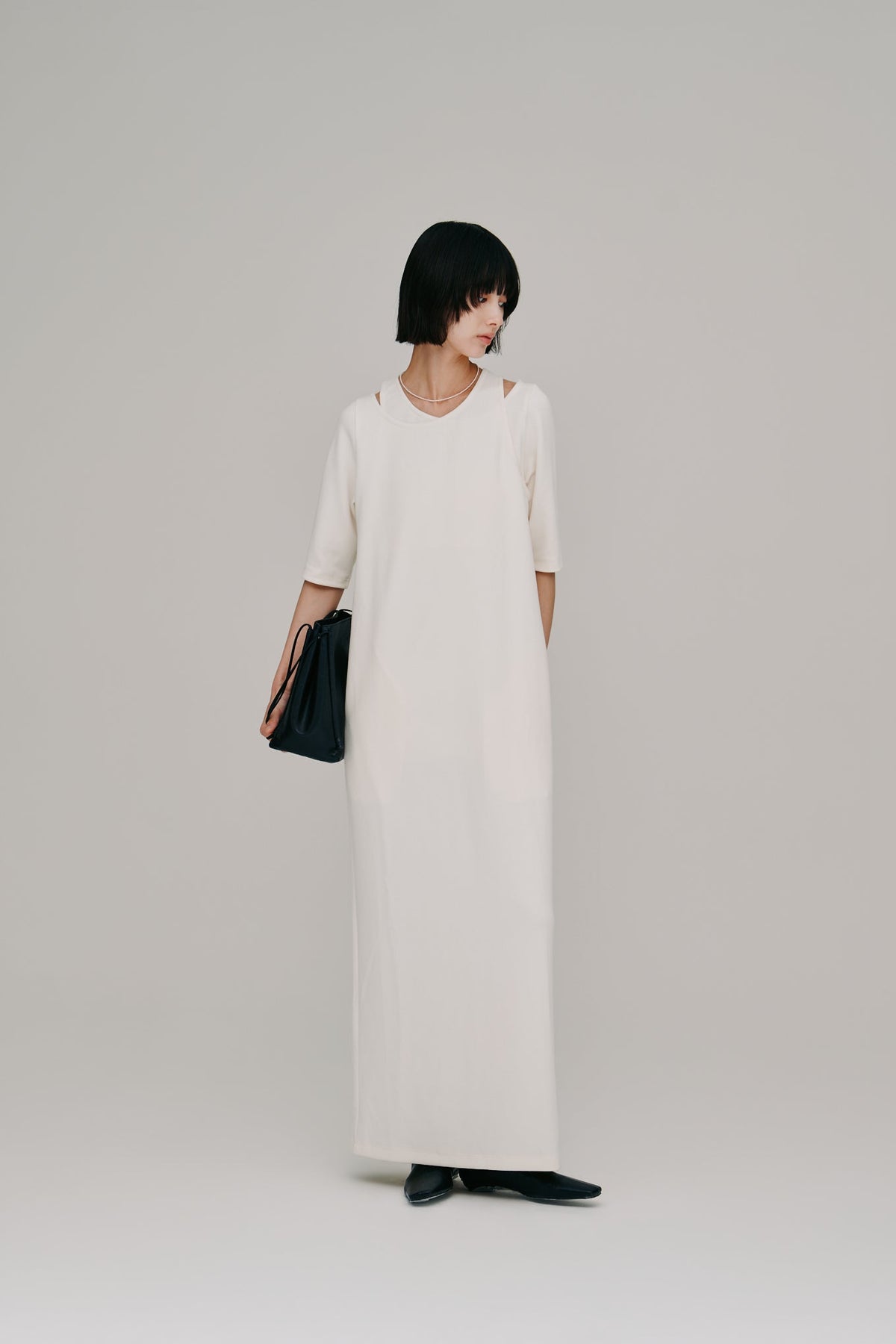 【Hella 2027 SS】layered half sleeve dress - 4月下旬頃発送 - Champdelarose