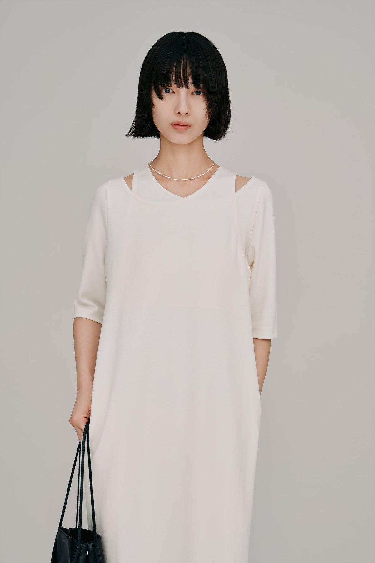 【Hella 2027 SS】layered half sleeve dress - 4月下旬頃発送 - Champdelarose