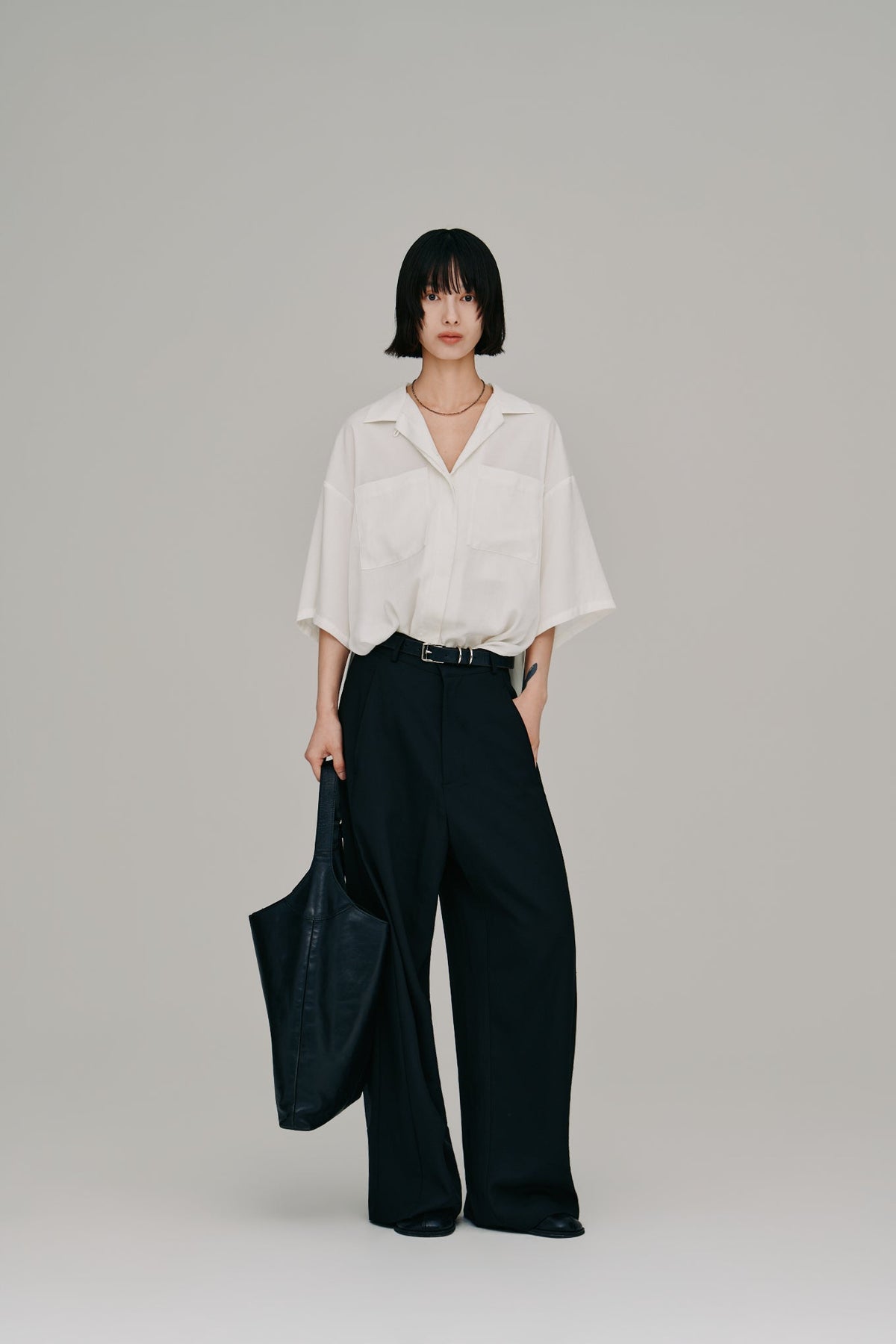 【Hella 2027 SS】open collar shirt - 6月下旬頃発送 - Champdelarose