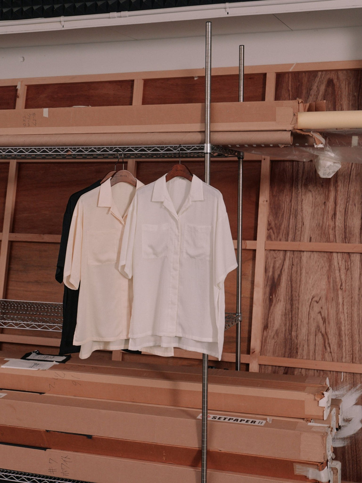 【Hella 2027 SS】open collar shirt - 6月下旬頃発送 - Champdelarose