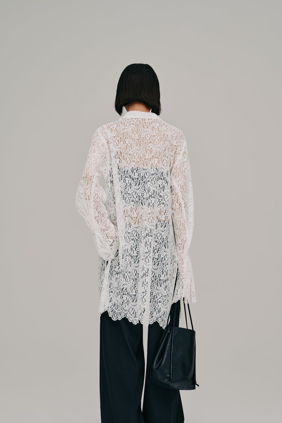【Hella 2027 SS】scalloped lace shirt - 4月下旬頃発送 - Champdelarose