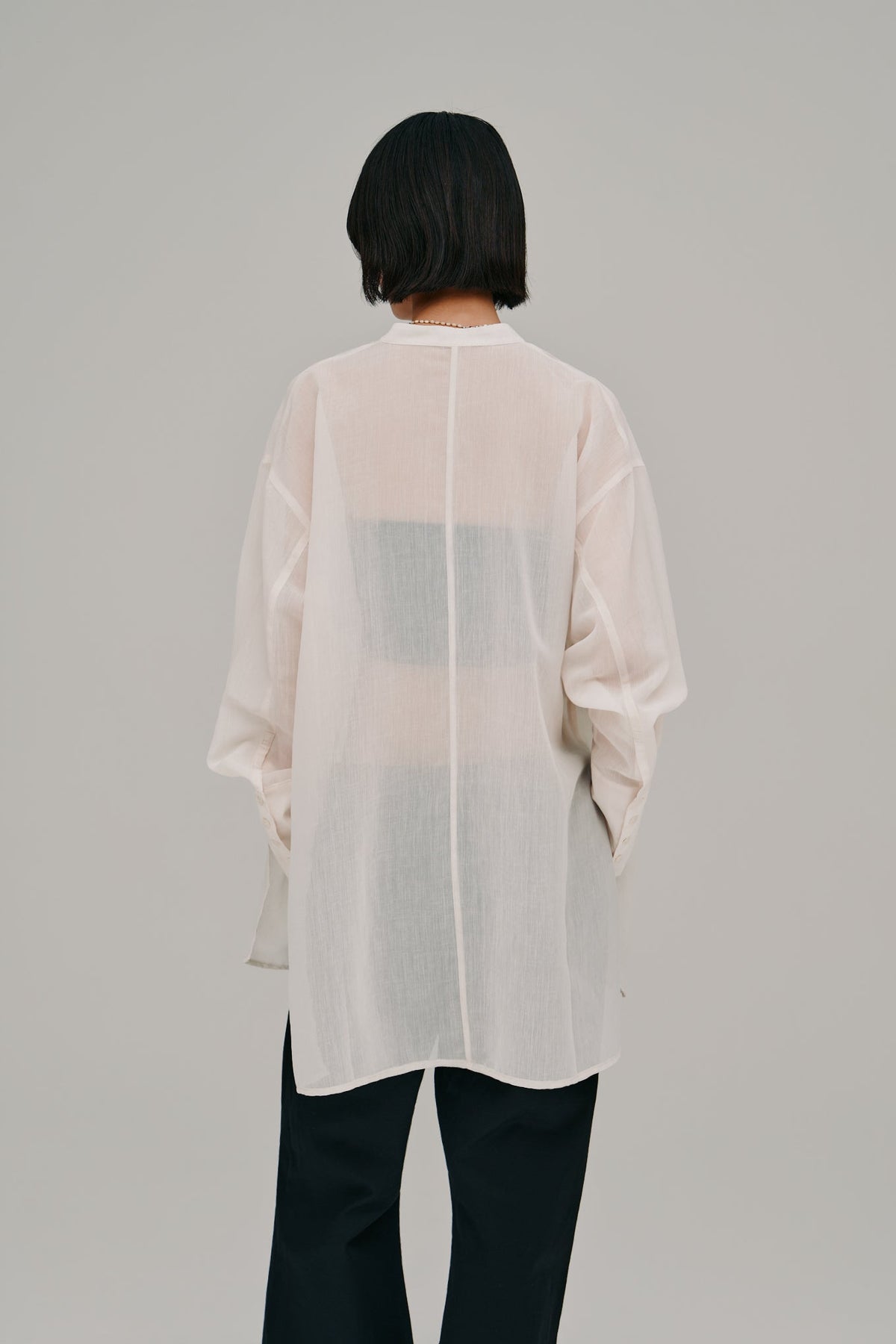 【Hella 2027 SS】sheer pullover shirt - 5月下旬頃発送 - Champdelarose