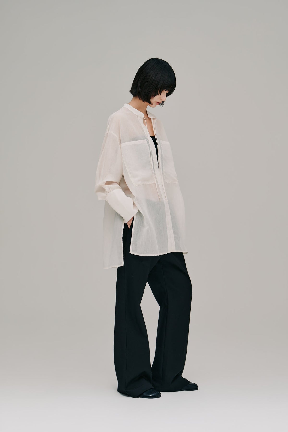 【Hella 2027 SS】sheer pullover shirt - 5月下旬頃発送 - Champdelarose