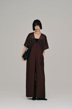 【Hella 2027 SS】sheer yoke jumpsuit - 3月下旬頃発送 - Champdelarose