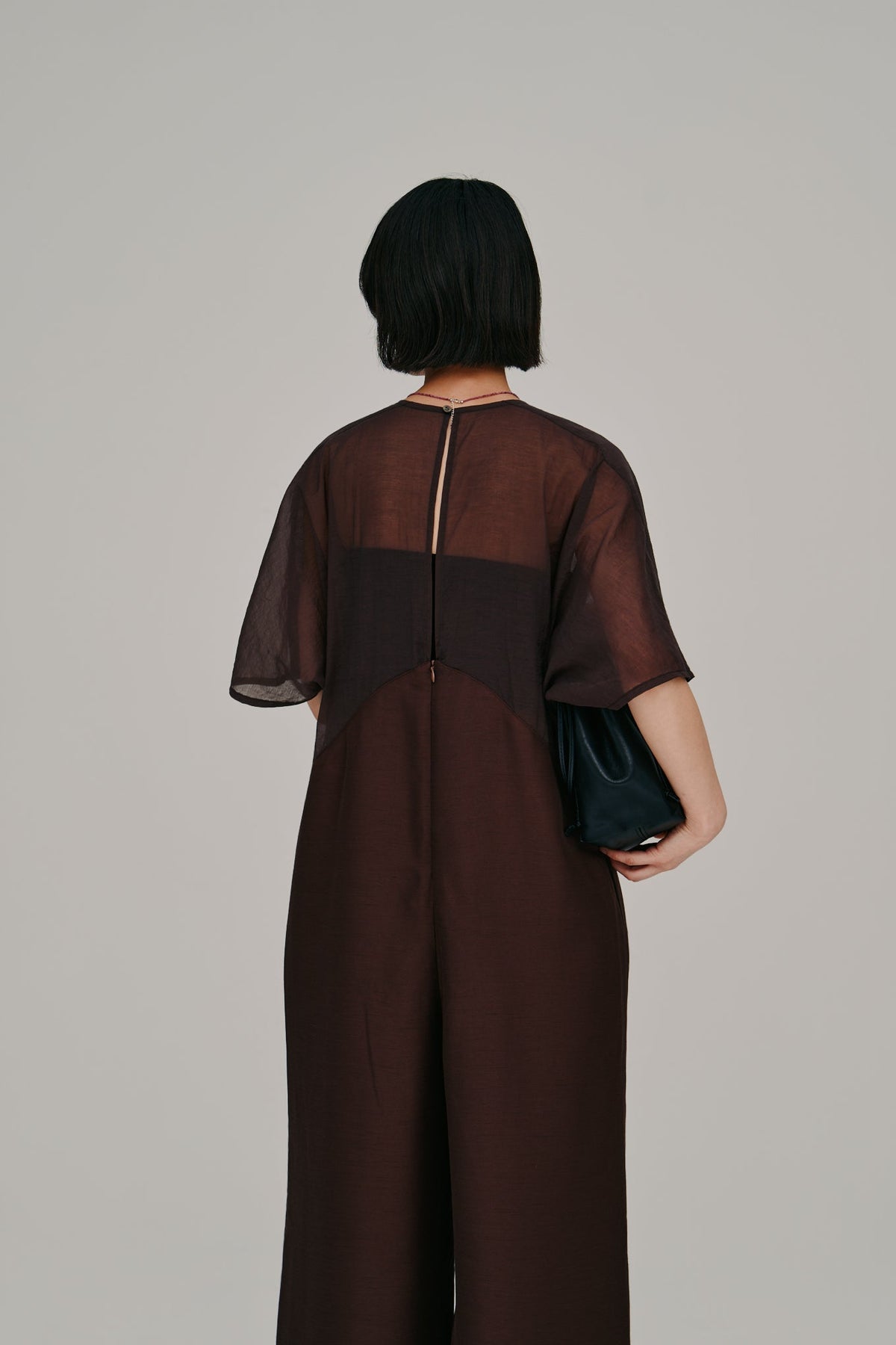 【Hella 2027 SS】sheer yoke jumpsuit - 3月下旬頃発送 - Champdelarose