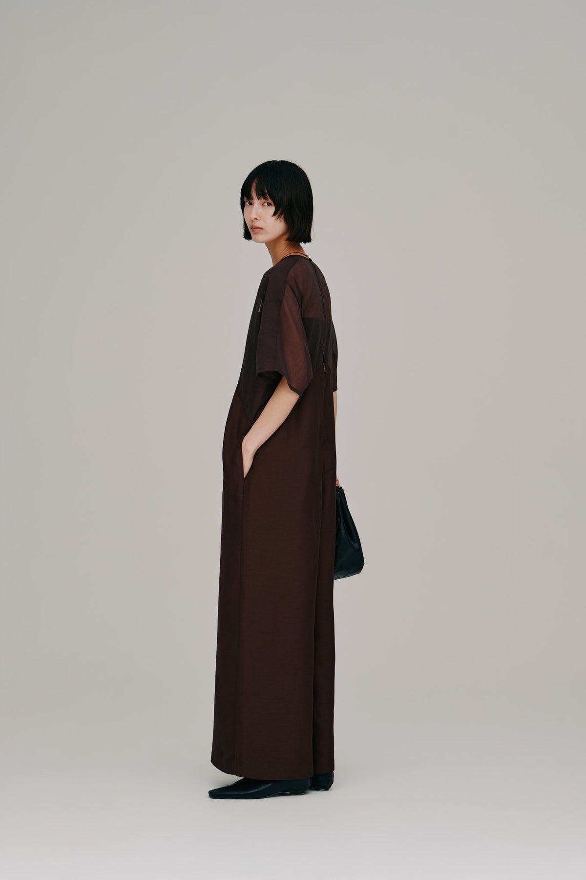【Hella 2027 SS】sheer yoke jumpsuit - 3月下旬頃発送 - Champdelarose