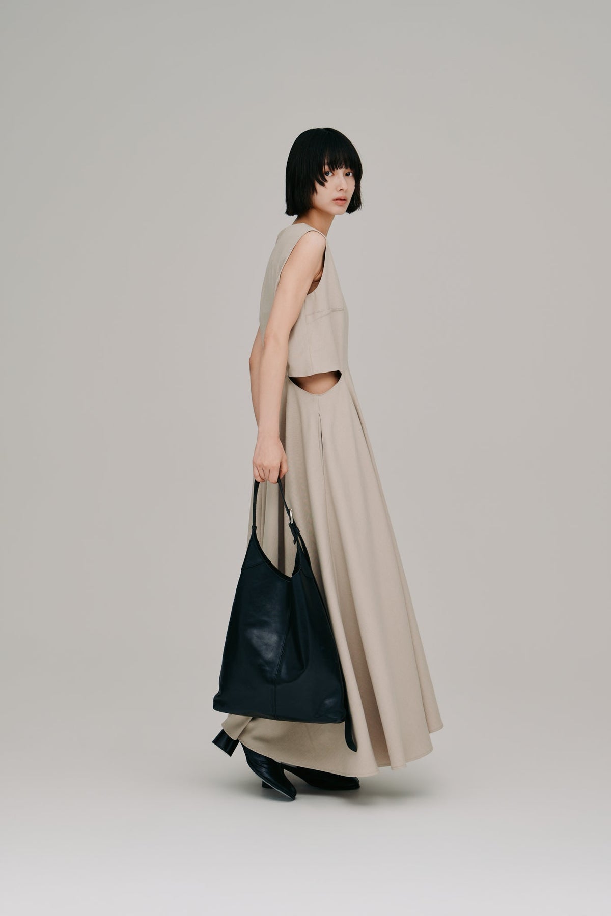 【Hella 2027 SS】side slash flare dress - 5月下旬頃発送 - Champdelarose