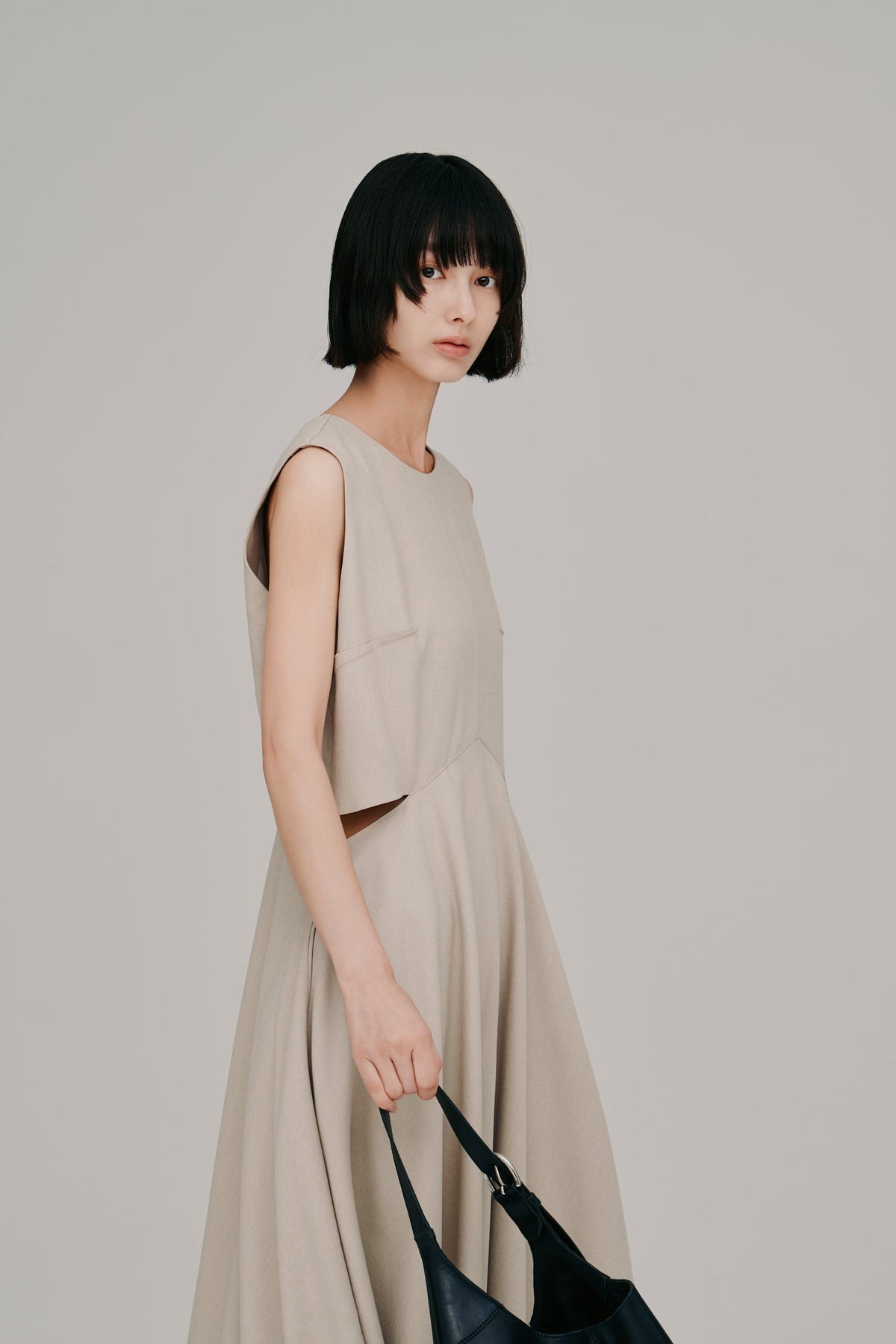 【Hella 2027 SS】side slash flare dress - 5月下旬頃発送 - Champdelarose