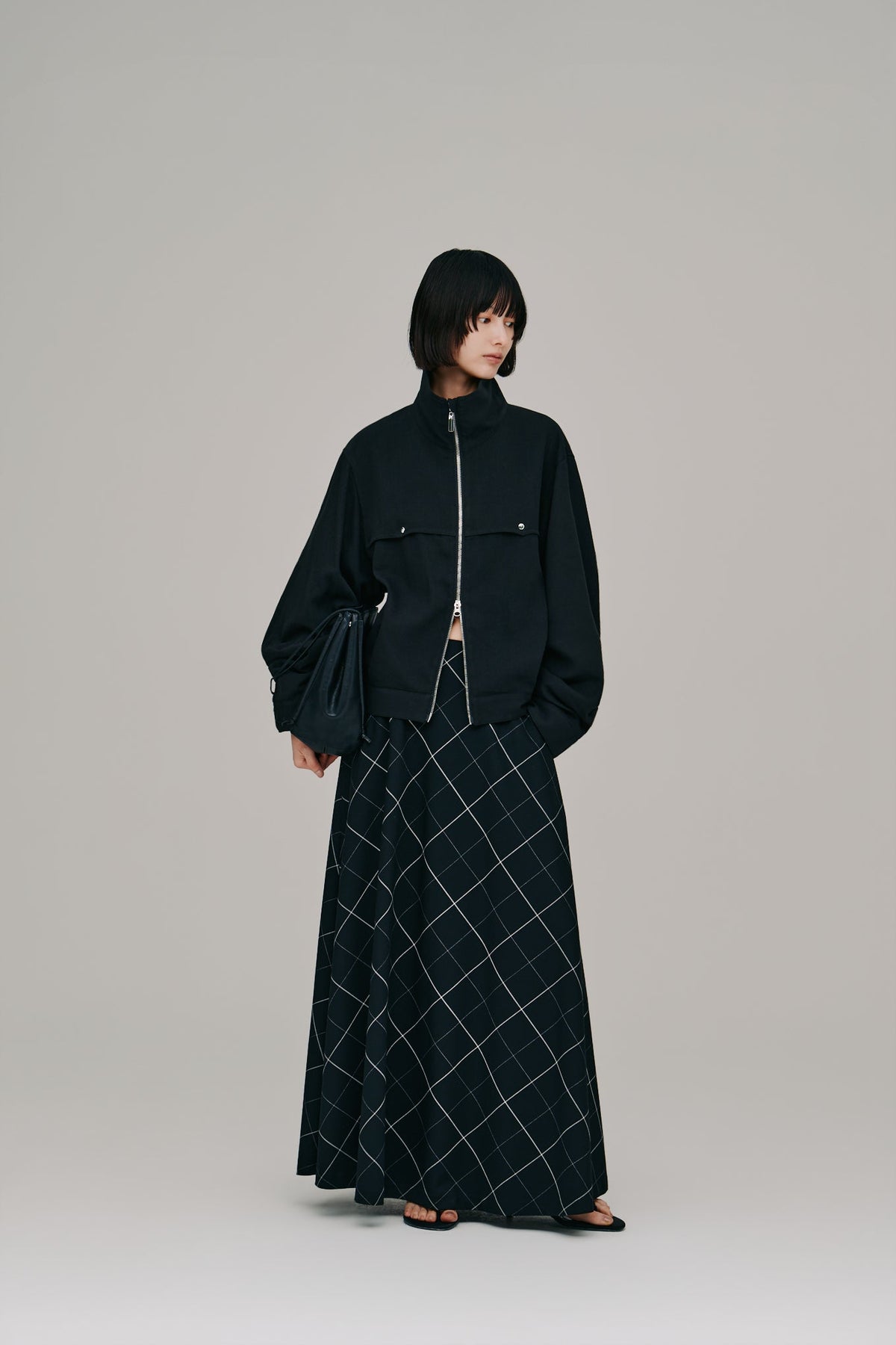 【Hella 2027 SS】stand collar blouson - 3月下旬頃発送 - Champdelarose