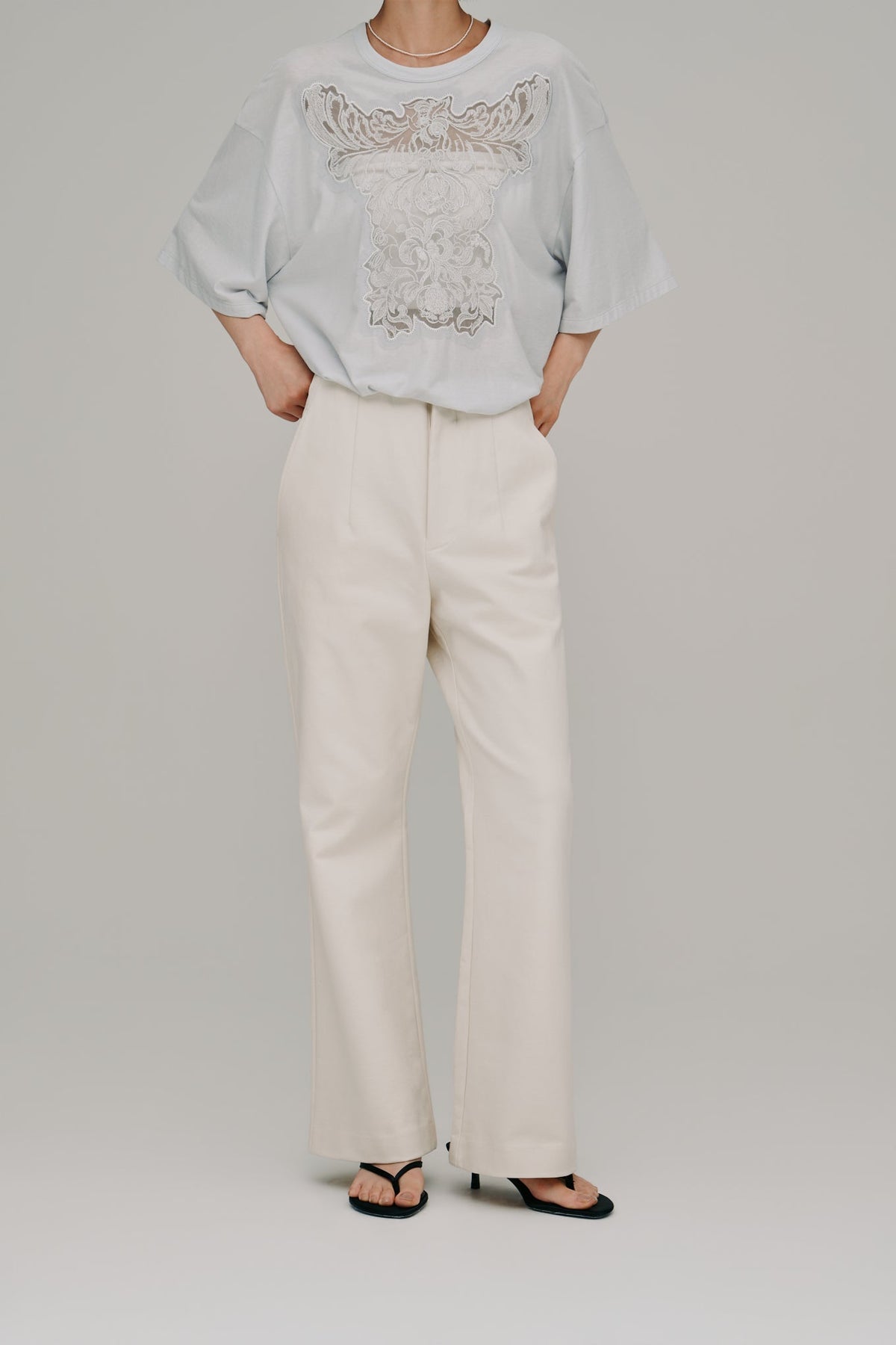 【Hella 2027 SS】stretch flare pants - 3月下旬頃発送 - Champdelarose