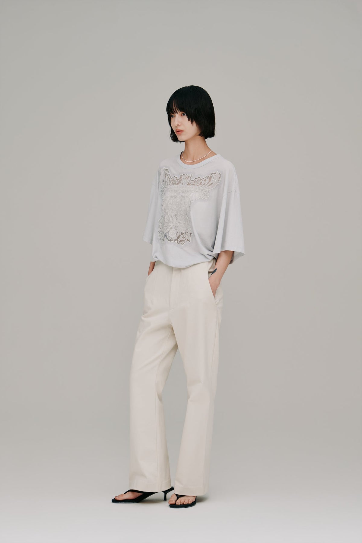 【Hella 2027 SS】stretch flare pants - 3月下旬頃発送 - Champdelarose