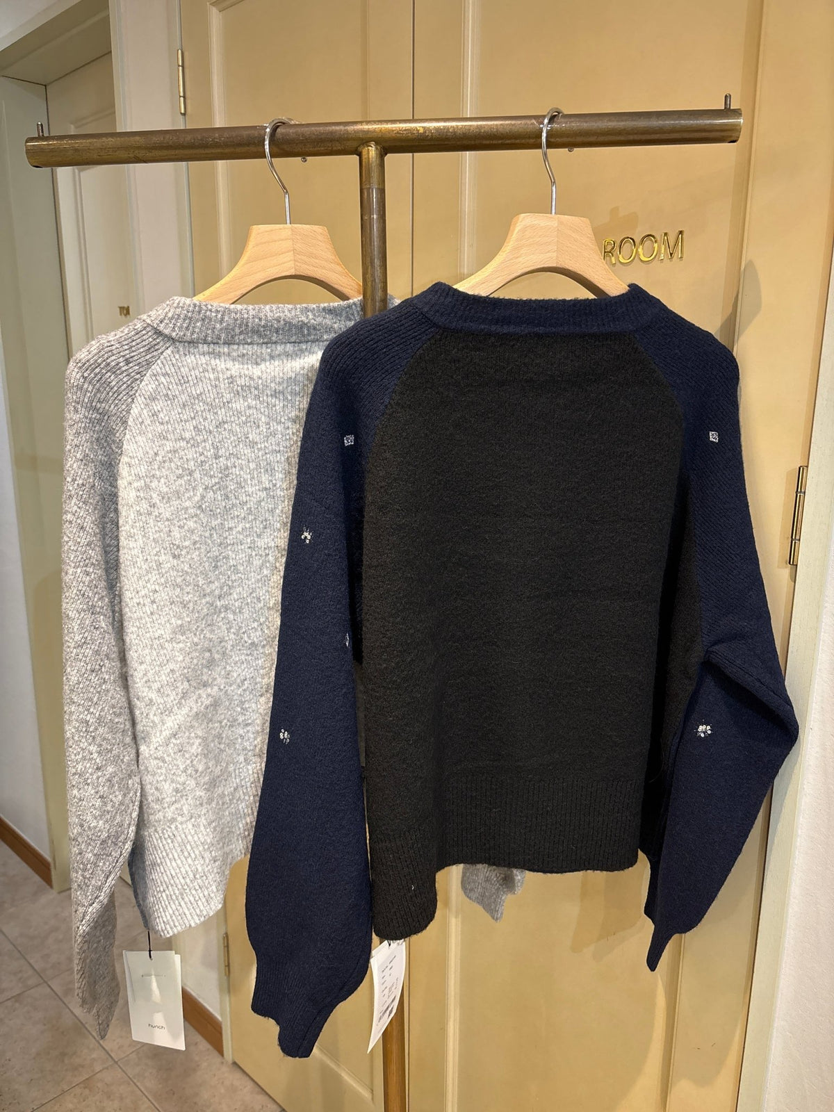 【hunch】ウール混ニット刺繍CD - Champdelarose