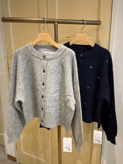 【hunch】ウール混ニット刺繍CD - Champdelarose